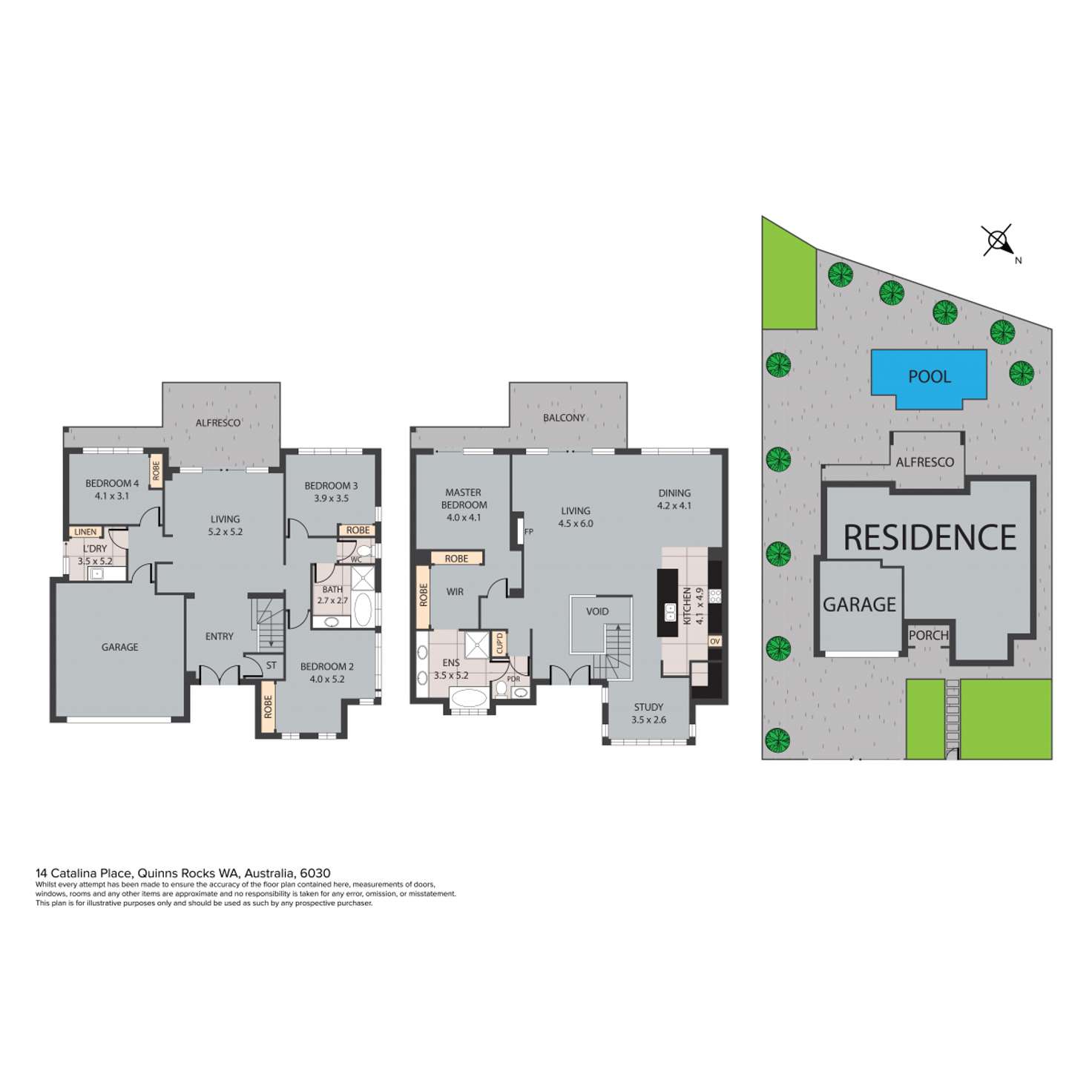 Floorplan of Homely house listing, 14 Catalina Place, Quinns Rocks WA 6030