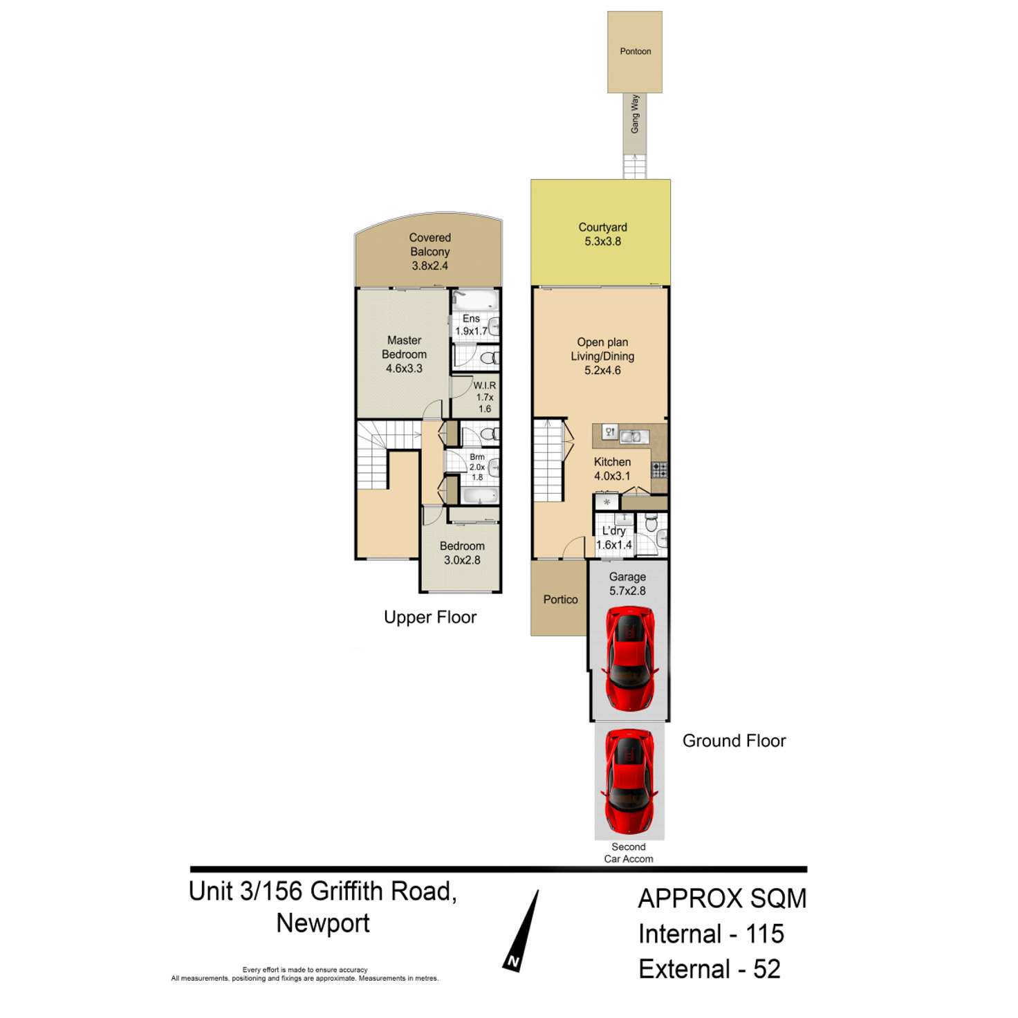 Floorplan of Homely house listing, 3/156 Griffith Road, Newport QLD 4020