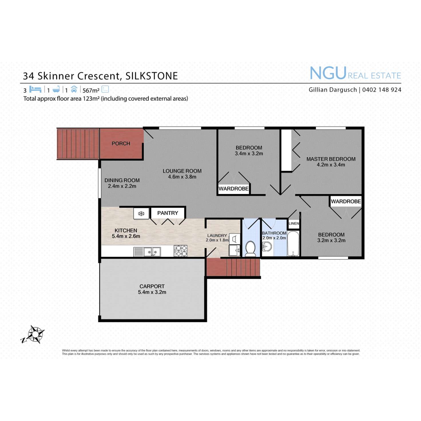 Floorplan of Homely house listing, 34 Skinner Crescent, Silkstone QLD 4304