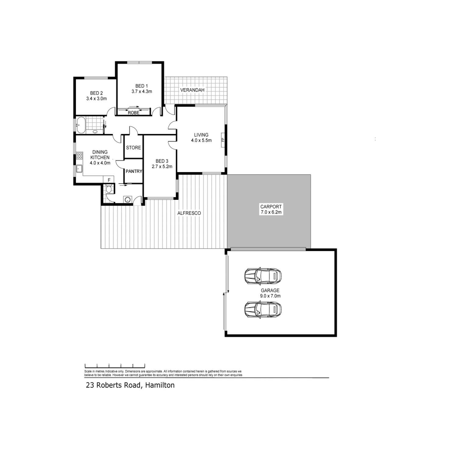 Floorplan of Homely house listing, 23 Roberts Street, Hamilton VIC 3300