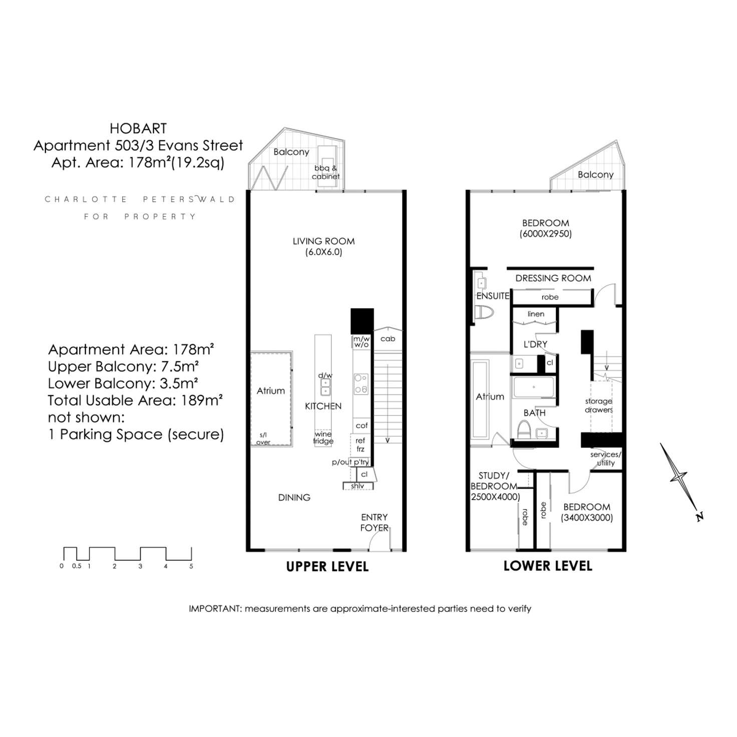 Floorplan of Homely apartment listing, 503/3 Evans Street, Hobart TAS 7000