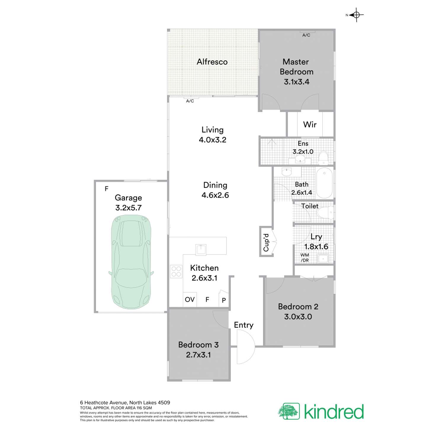 Floorplan of Homely house listing, 6 Heathcote Avenue, North Lakes QLD 4509