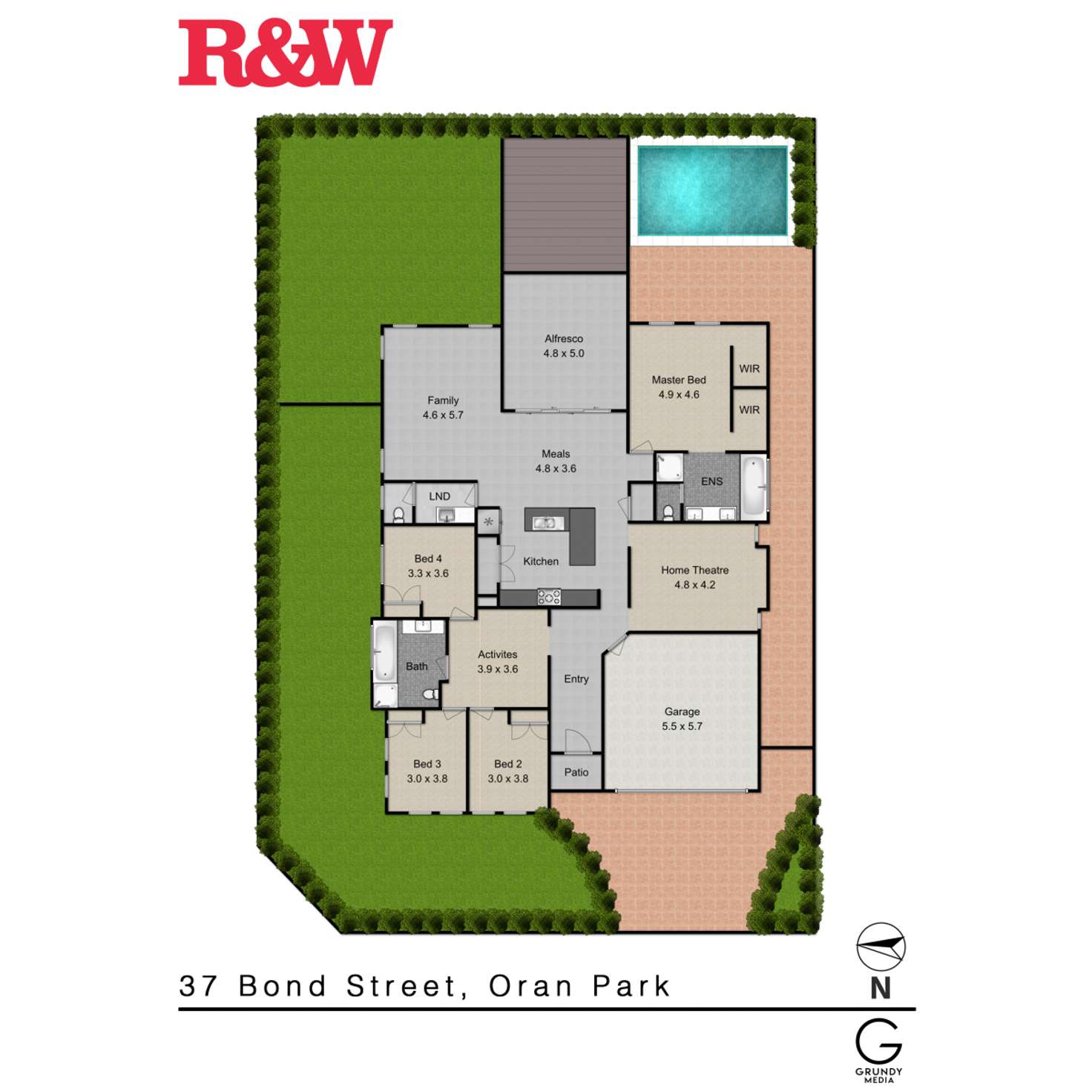 Floorplan of Homely house listing, 37 Bond Street, Oran Park NSW 2570