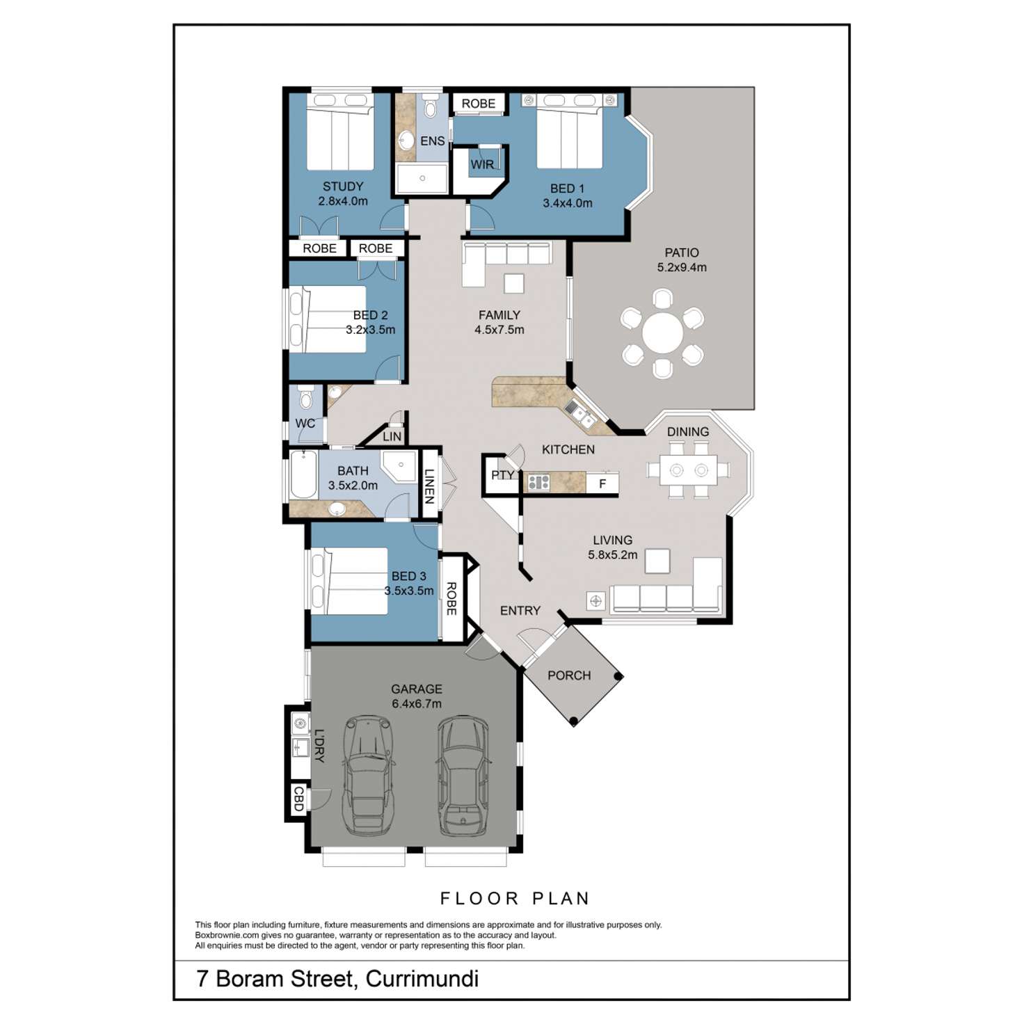 Floorplan of Homely house listing, 7 Boram Street, Currimundi QLD 4551