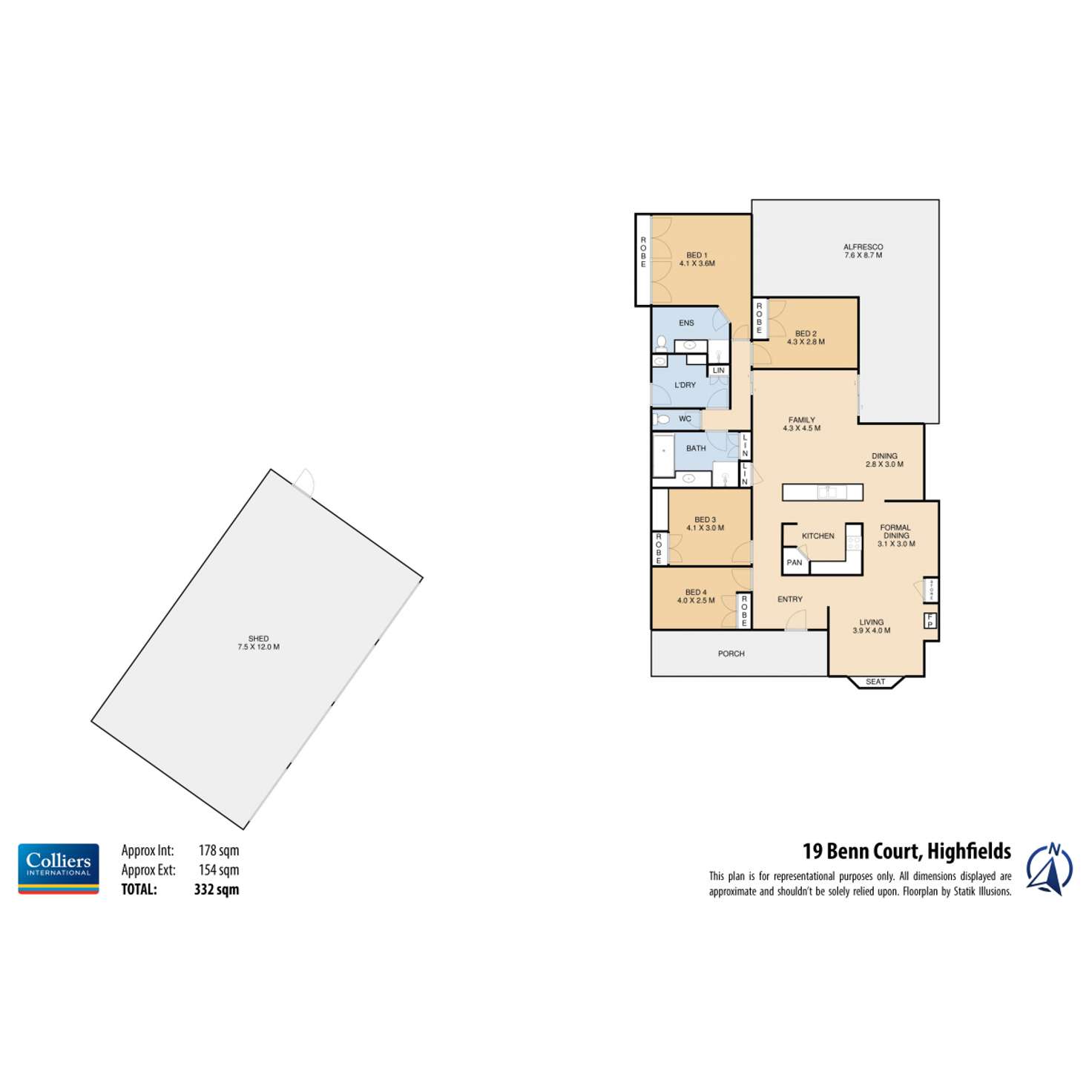 Floorplan of Homely house listing, 19 Benn Court, Highfields QLD 4352