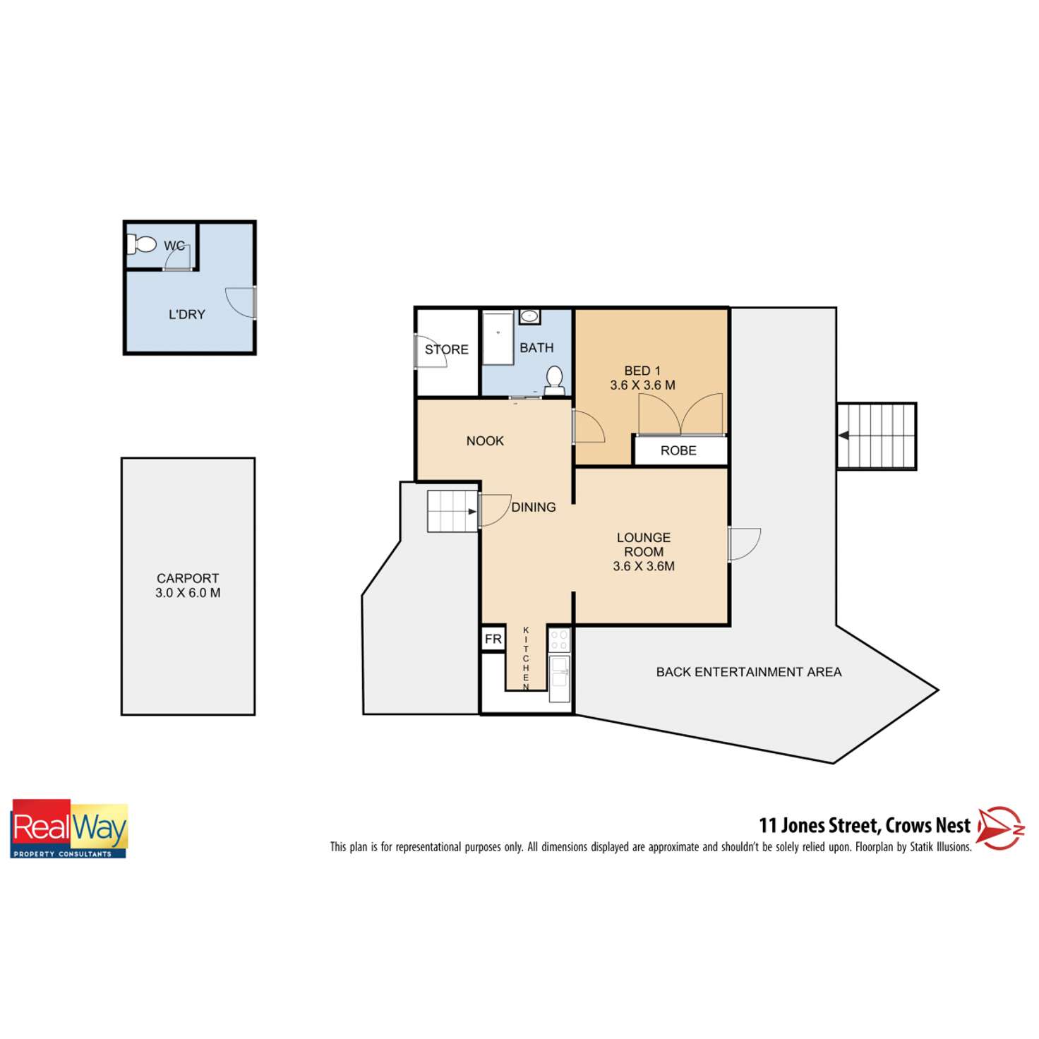 Floorplan of Homely house listing, 11 Jones Street, Crows Nest QLD 4355