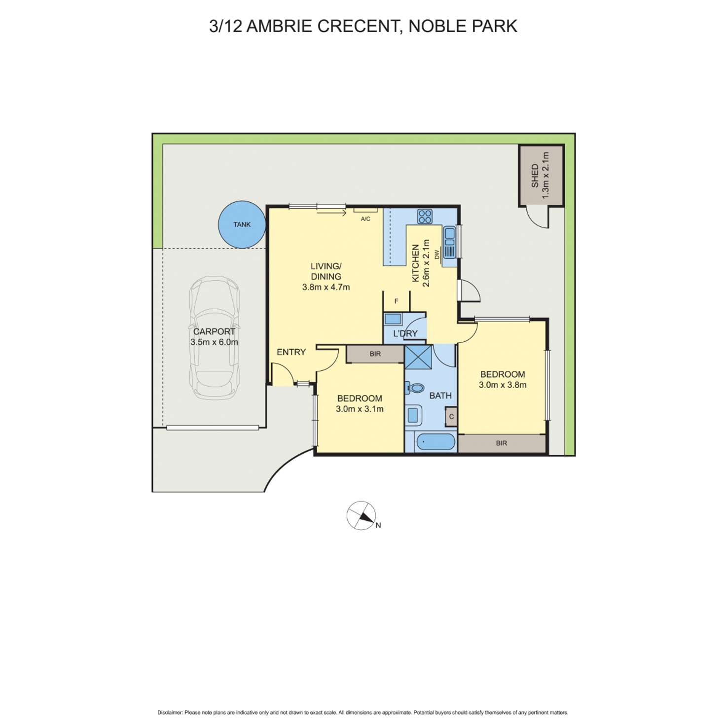 Floorplan of Homely unit listing, 3/12 Ambrie Crescent, Noble Park VIC 3174
