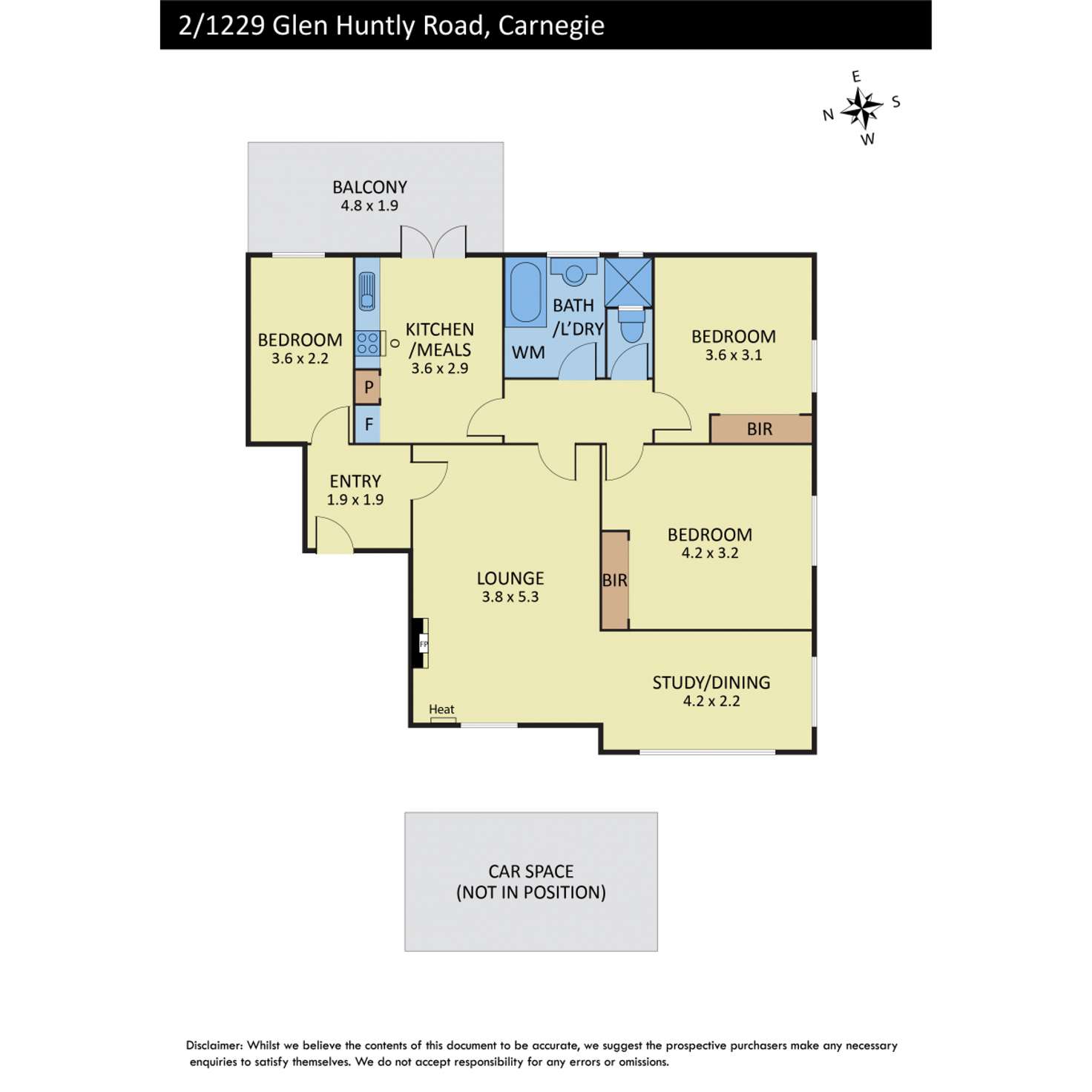 Floorplan of Homely apartment listing, 2/1229 Glenhuntly Road, Glen Huntly VIC 3163