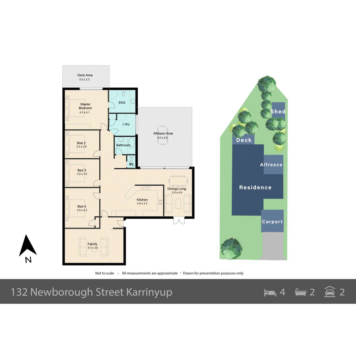 Floorplan of Homely house listing, 132 Newborough Street, Karrinyup WA 6018