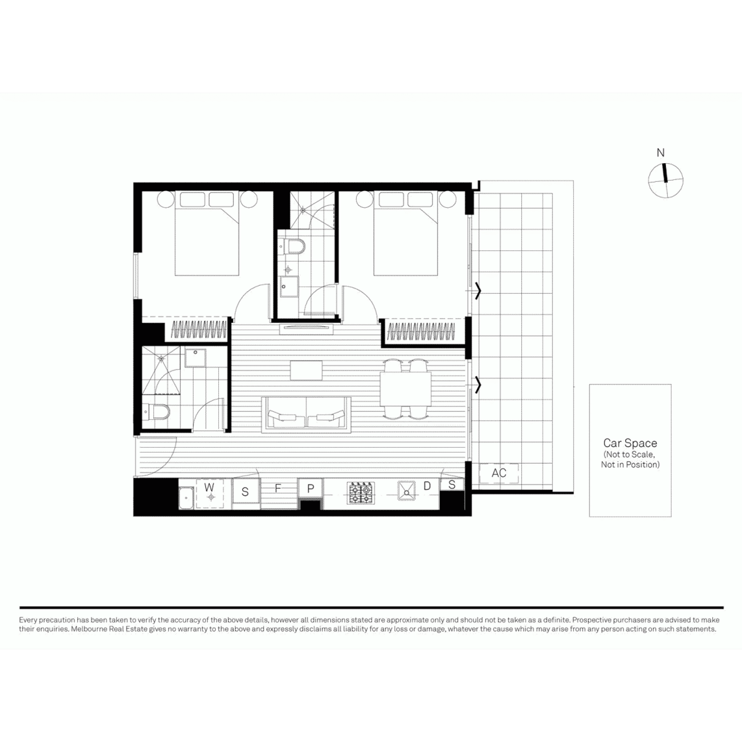 Floorplan of Homely apartment listing, 202/85 Nicholson Street, Brunswick East VIC 3057