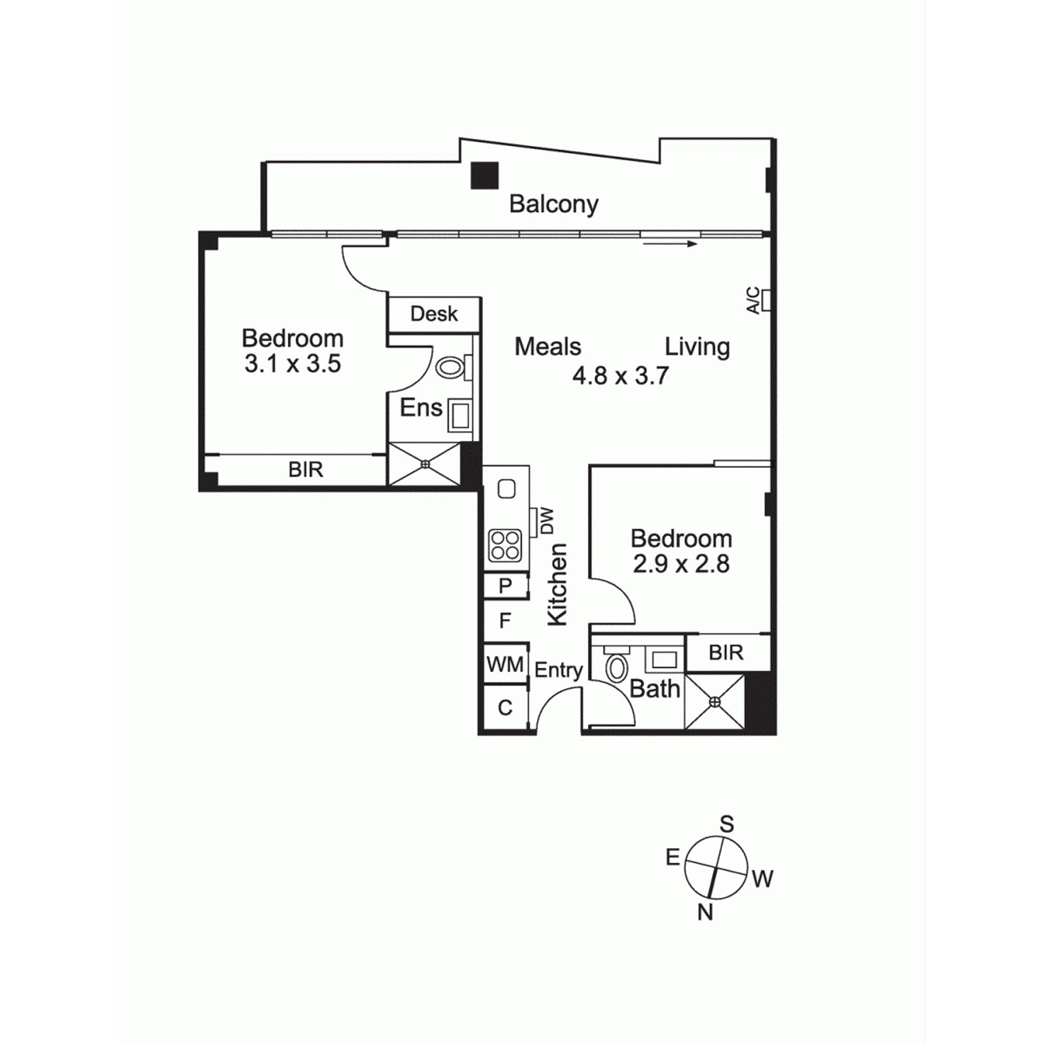 Floorplan of Homely apartment listing, 1210/601 Little Collins Street, Melbourne VIC 3000