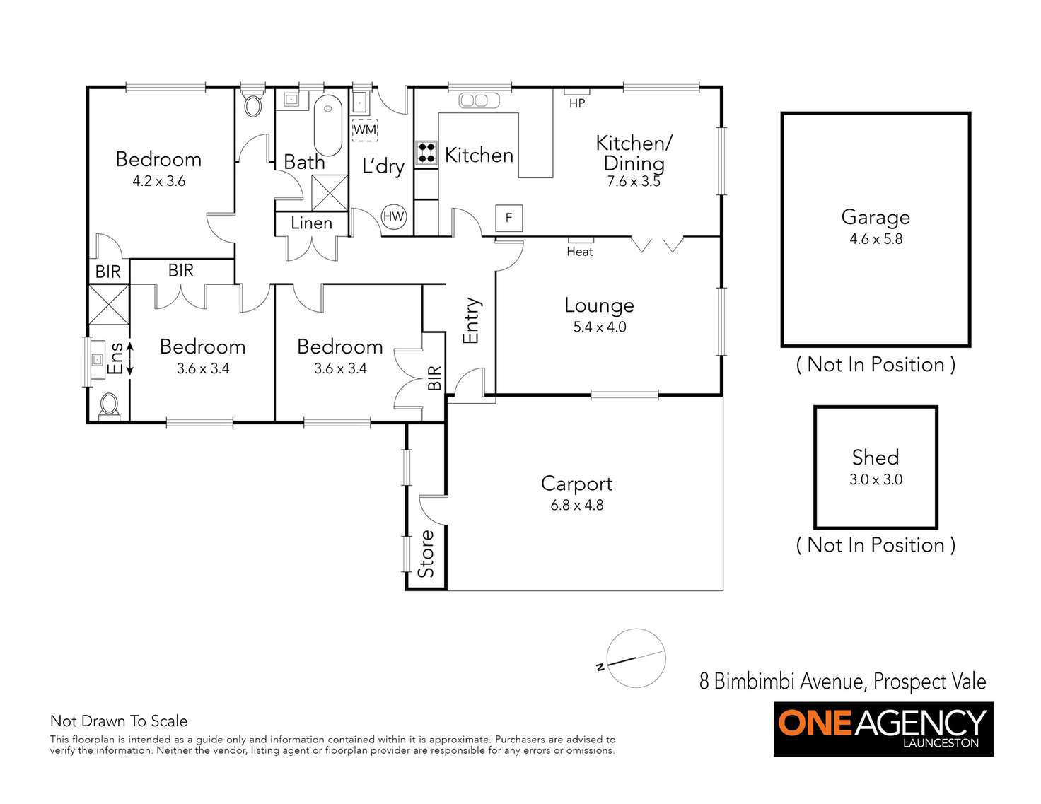 Floorplan of Homely house listing, 8 Bimbimbi Avenue, Prospect Vale TAS 7250