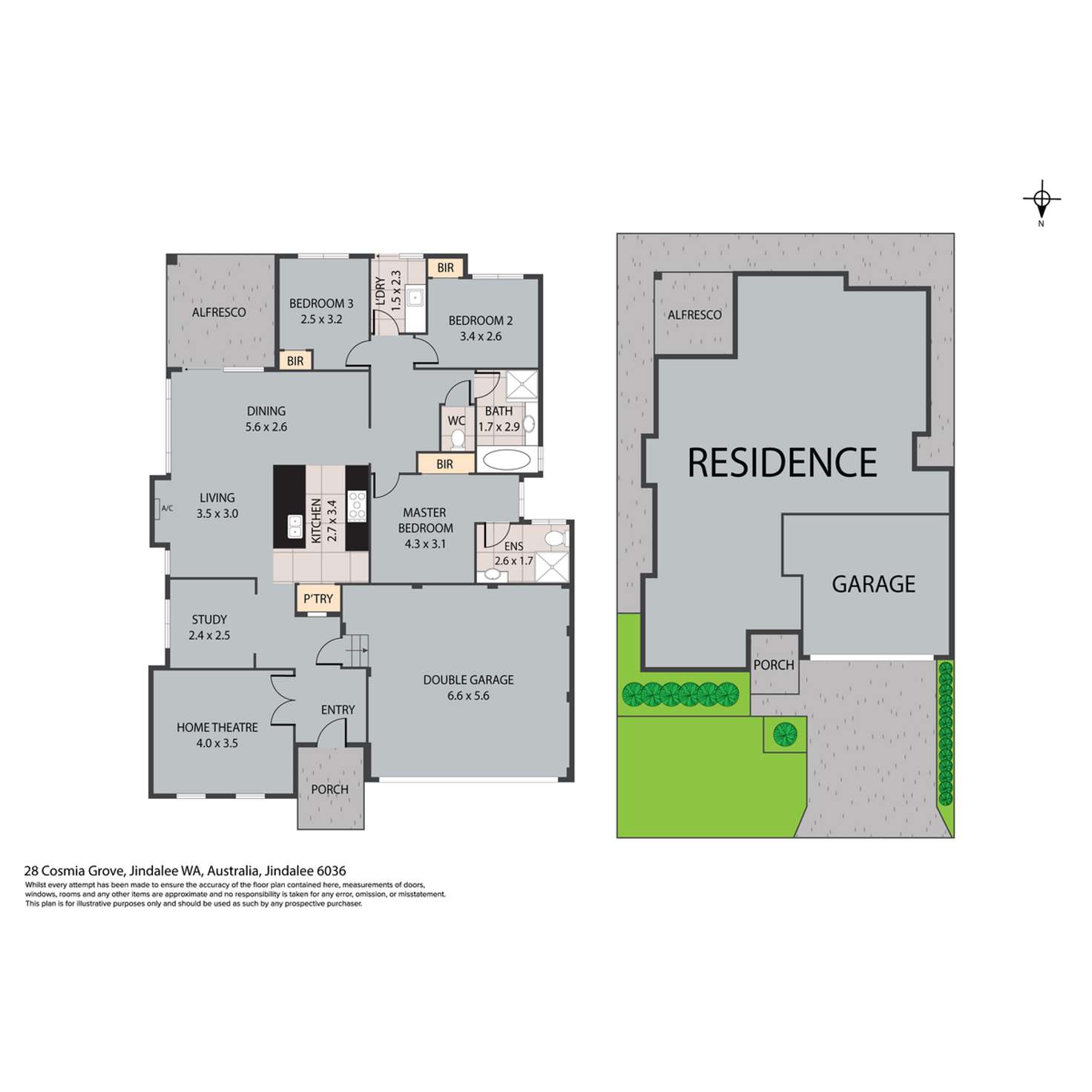 Floorplan of Homely house listing, 28 Cosmia Grove, Jindalee WA 6036