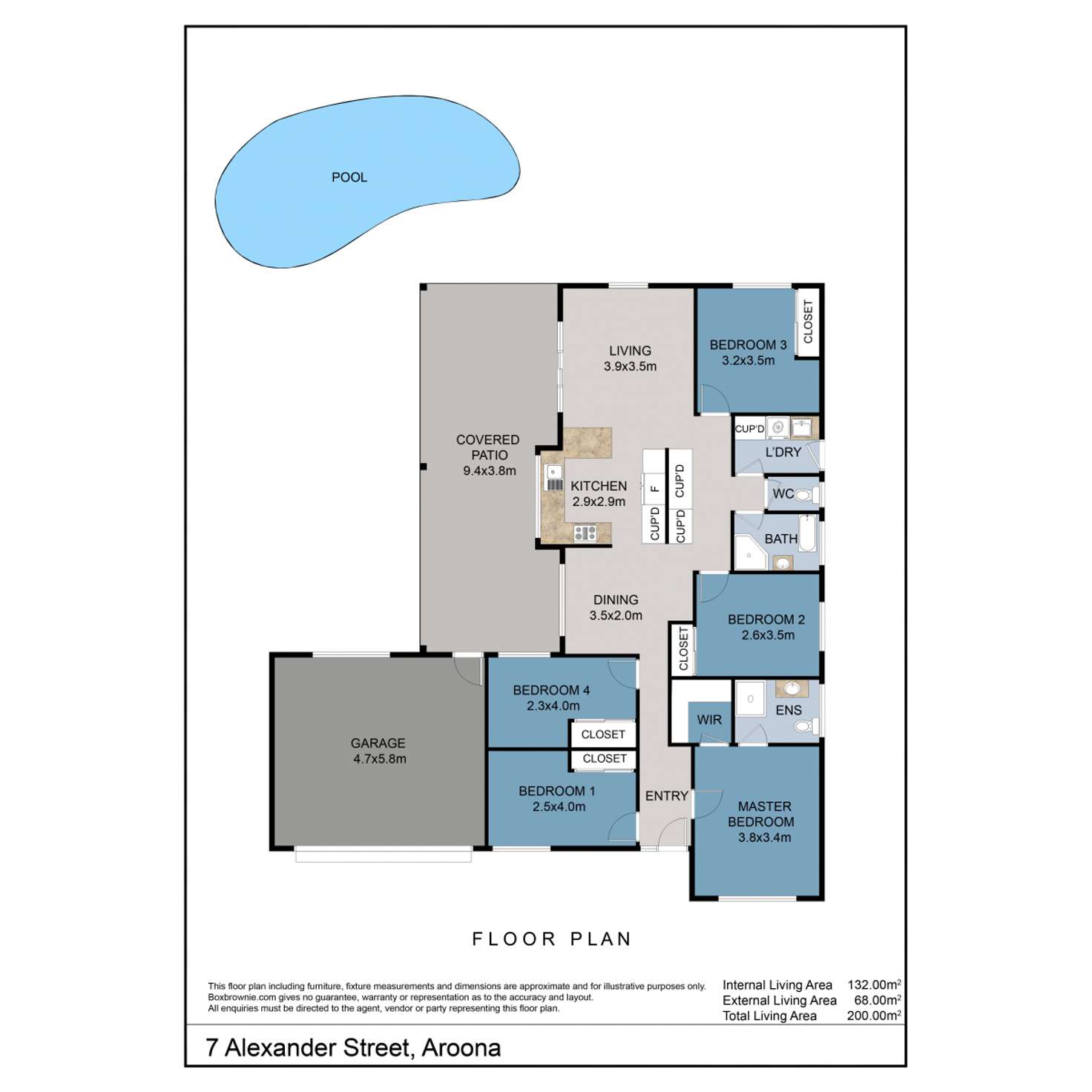 Floorplan of Homely house listing, 7 Alexander Street, Aroona QLD 4551