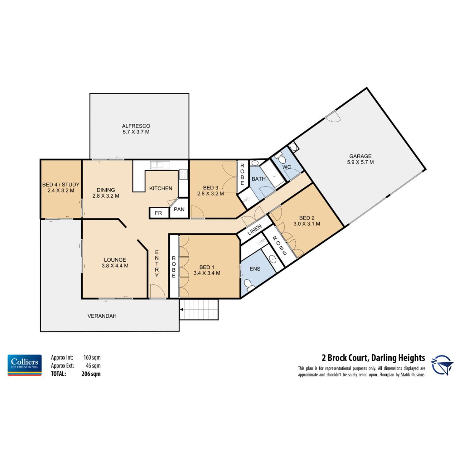Floorplan of Homely house listing, 2 Brock Court, Darling Heights QLD 4350