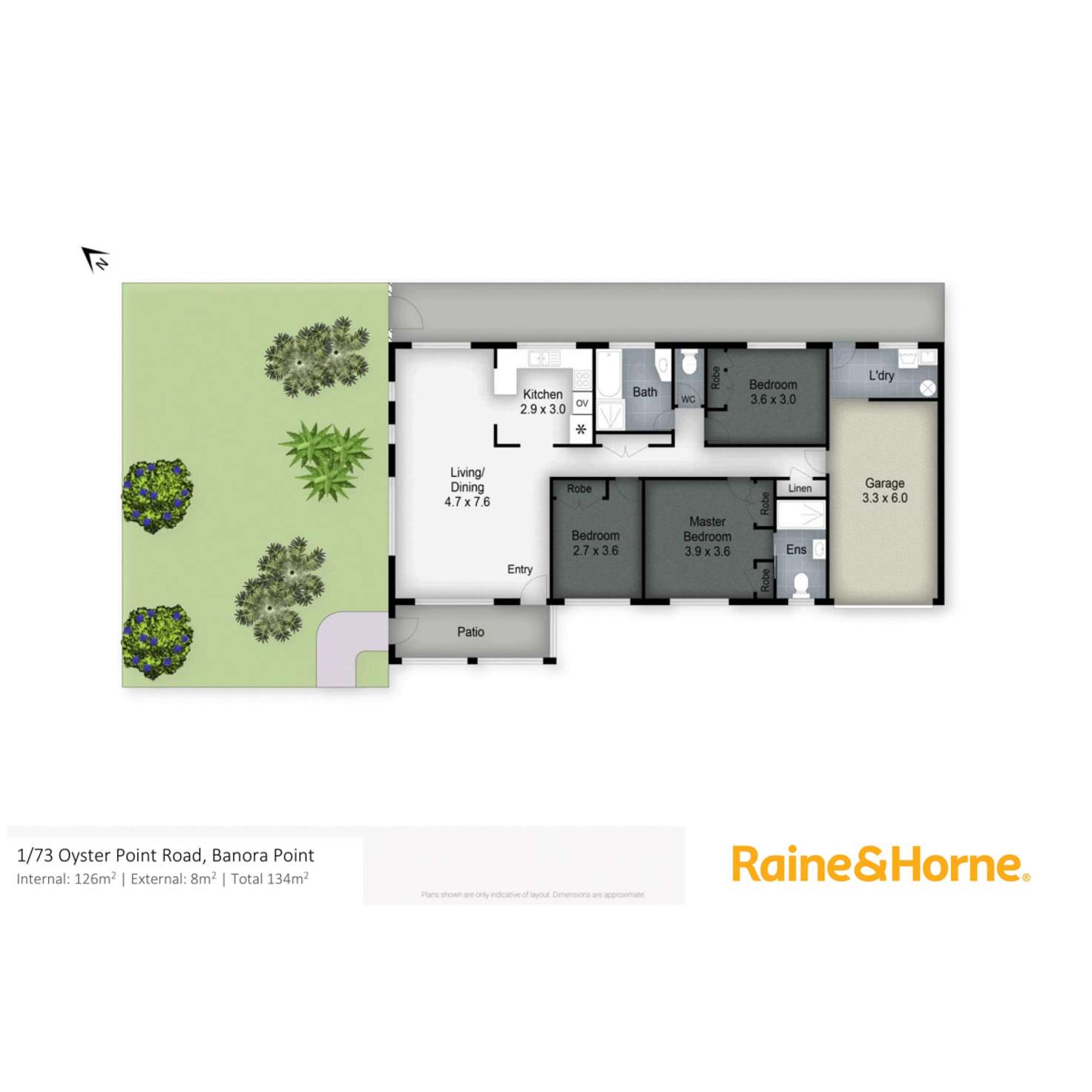 Floorplan of Homely unit listing, 1/73 Oyster Point Road, Banora Point NSW 2486