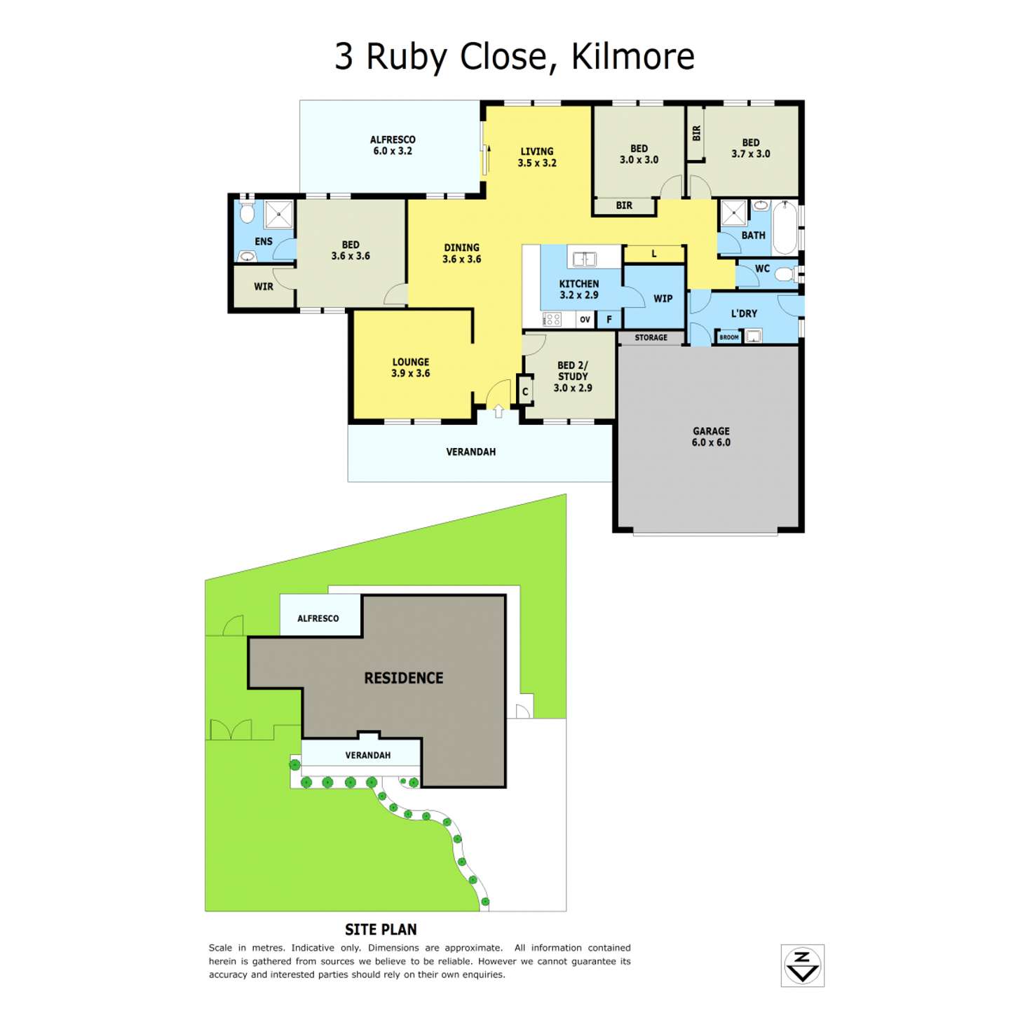 Floorplan of Homely house listing, 3 Ruby Close, Kilmore VIC 3764