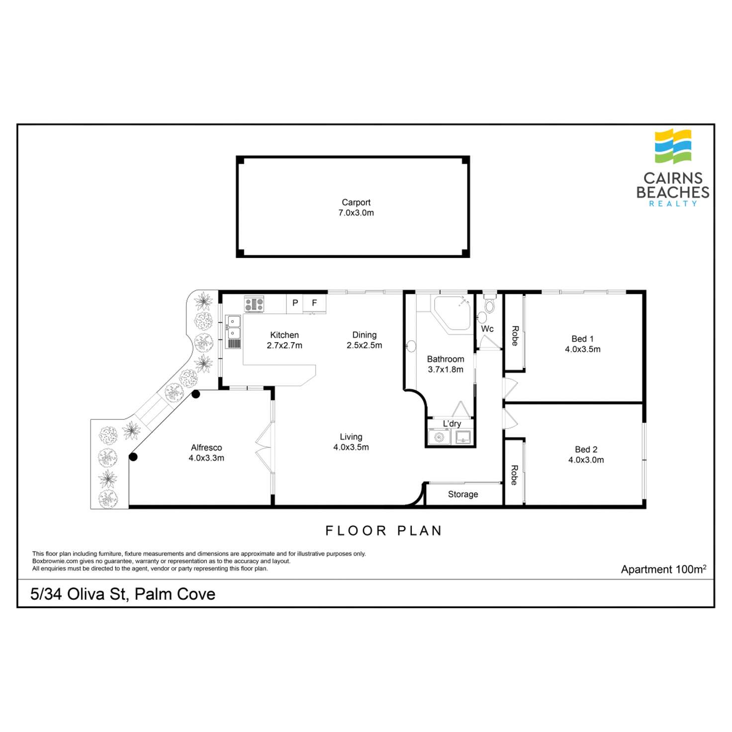 Floorplan of Homely apartment listing, 5/34 Oliva Street, Palm Cove QLD 4879
