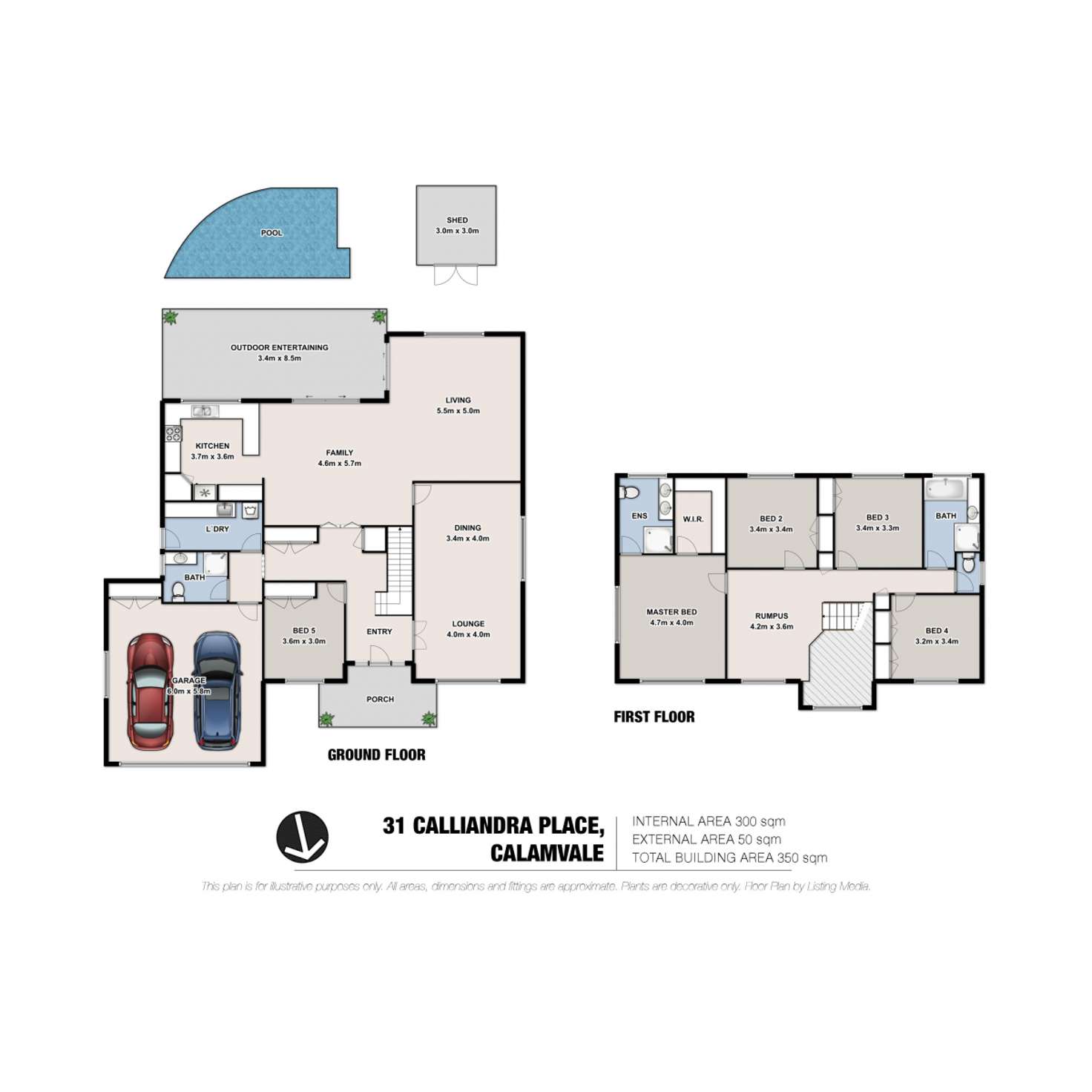 Floorplan of Homely house listing, 31 Calliandra Place, Calamvale QLD 4116