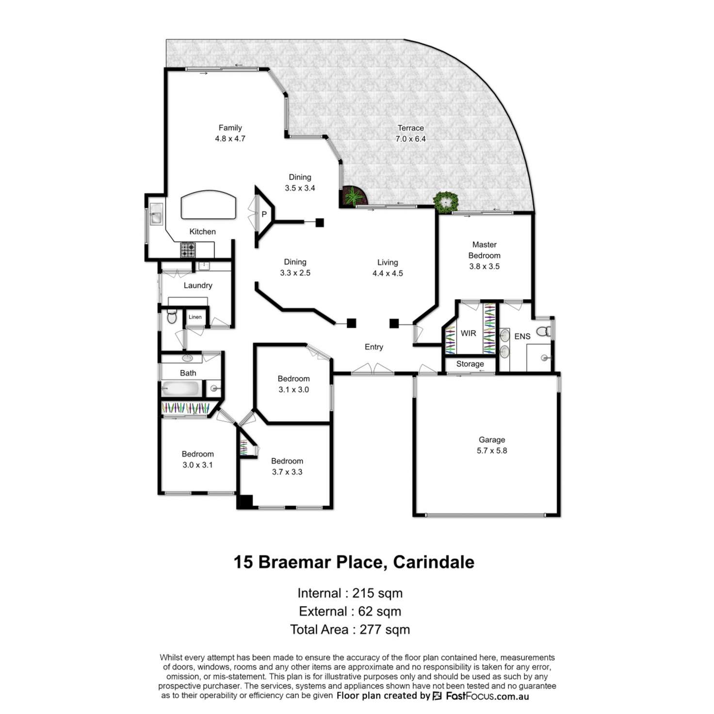 Floorplan of Homely house listing, 15 Braemar Place, Carindale QLD 4152