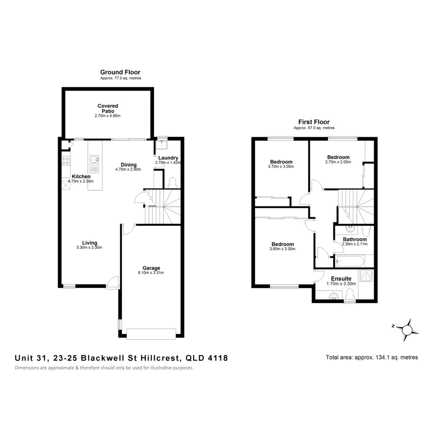 Floorplan of Homely townhouse listing, 31/23-25 Blackwell Street, Hillcrest QLD 4118