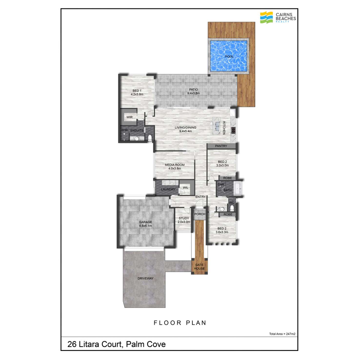 Floorplan of Homely house listing, 26 Litara Court, Palm Cove QLD 4879