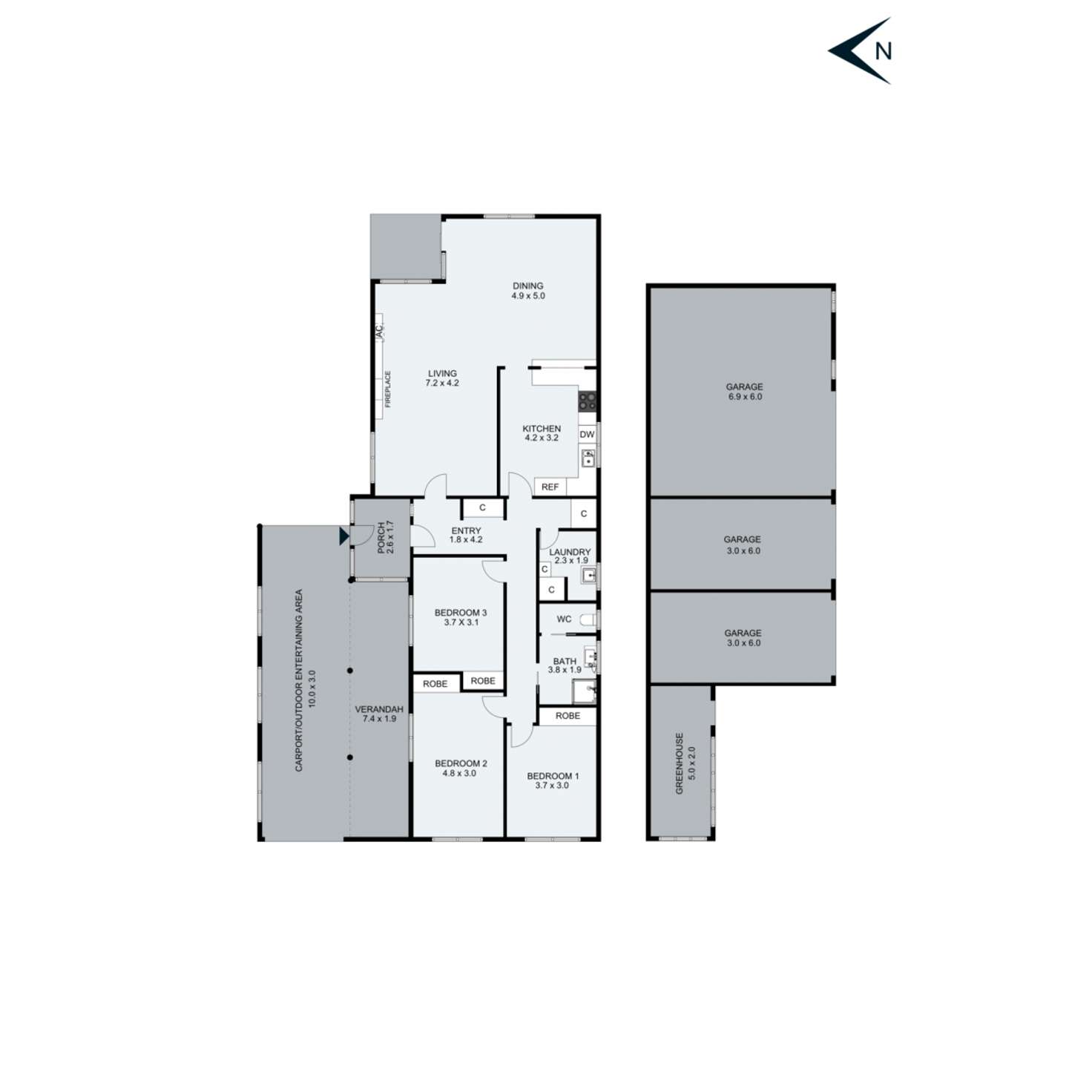 Floorplan of Homely house listing, 1-3 Third Avenue, Rosebud VIC 3939