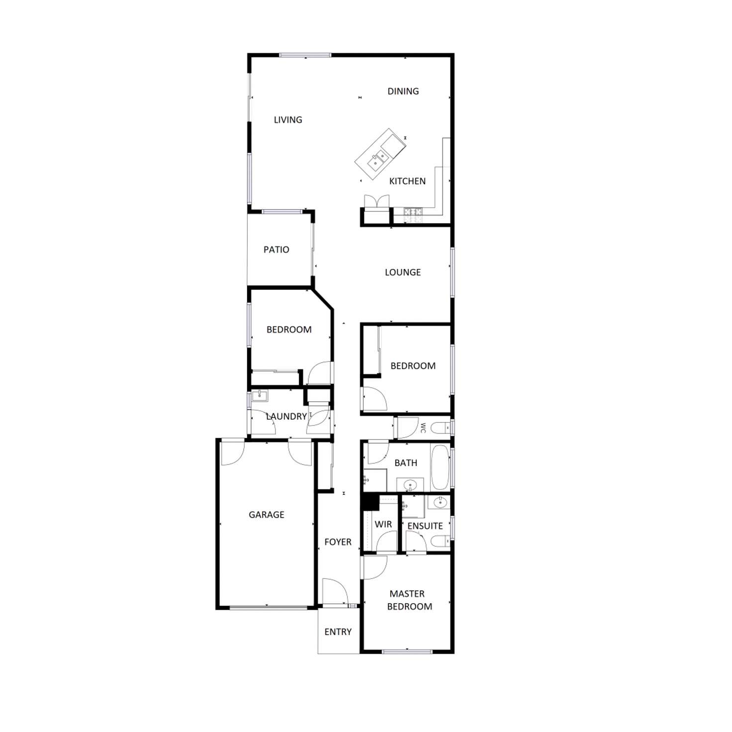 Floorplan of Homely townhouse listing, 2/3 Swallow Street, Thurgoona NSW 2640