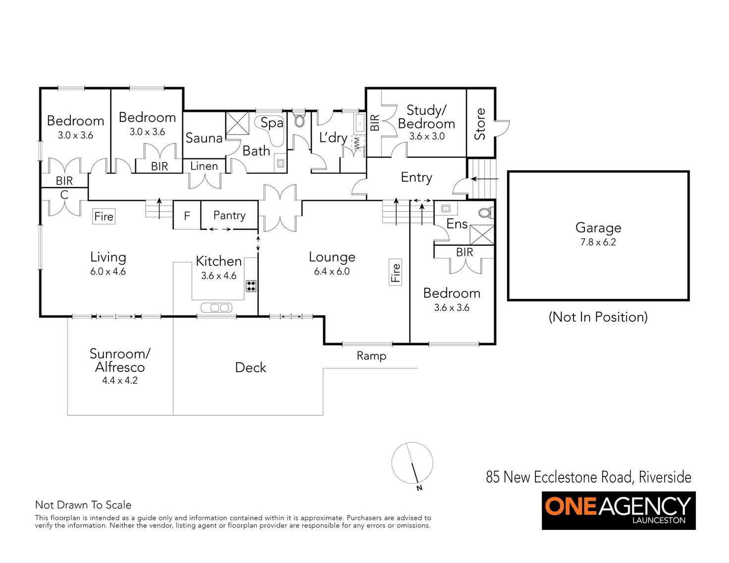 Floorplan of Homely acreageSemiRural listing, 85 New Ecclestone Road, Riverside TAS 7250