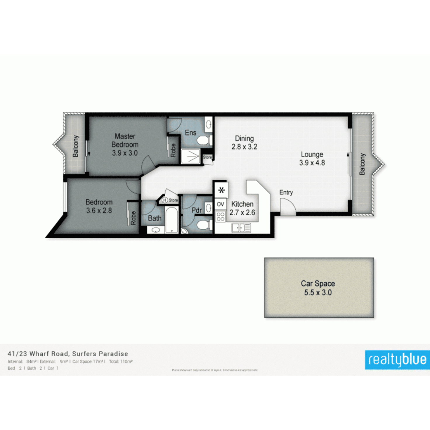 Floorplan of Homely unit listing, 41/23 Wharf Road, Surfers Paradise QLD 4217