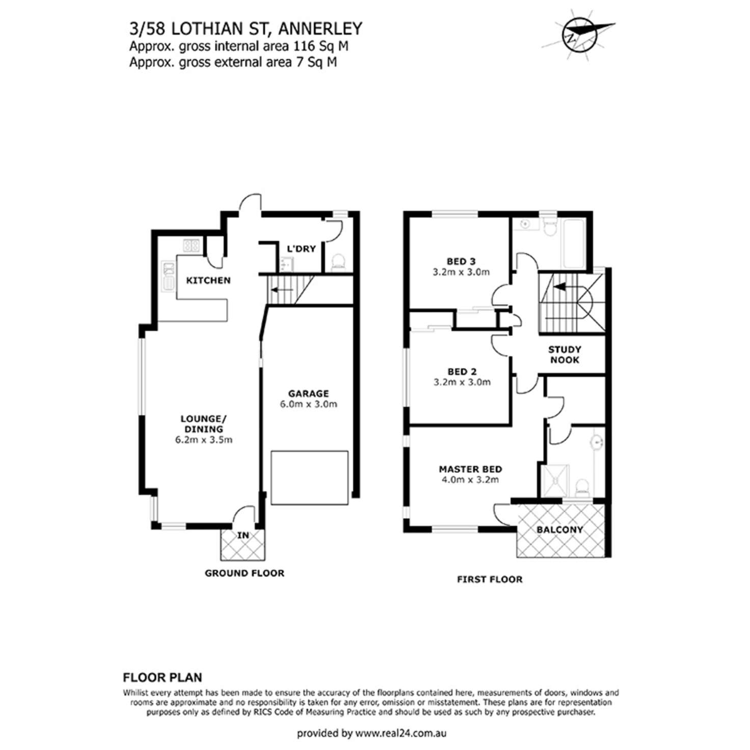 Floorplan of Homely apartment listing, 3/58 Lothian Street, Annerley QLD 4103