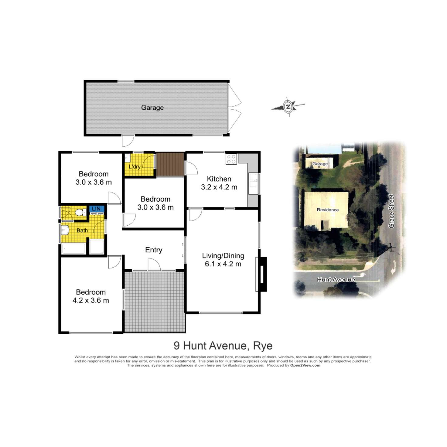 Floorplan of Homely house listing, 9 Hunt Avenue, Rye VIC 3941