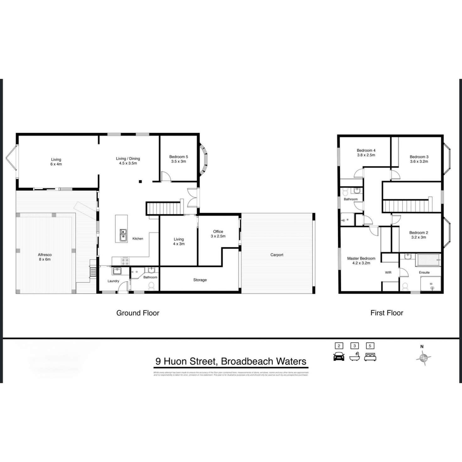 Floorplan of Homely house listing, 9 Huon Street, Broadbeach Waters QLD 4218