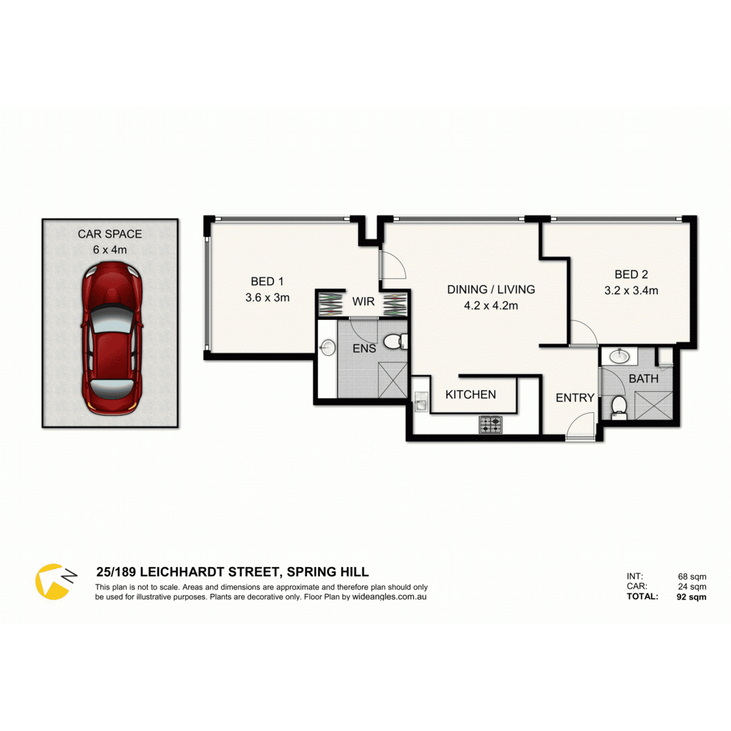 Floorplan of Homely unit listing, 25/189 Leichhardt Street, Spring Hill QLD 4000