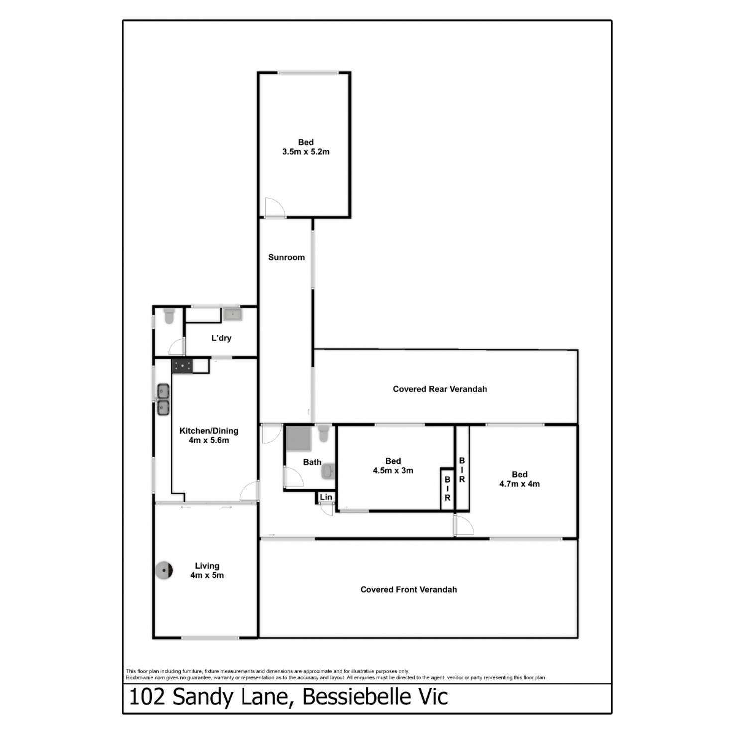Floorplan of Homely livestock listing, 102 Sandy Lane, Bessiebelle VIC 3304