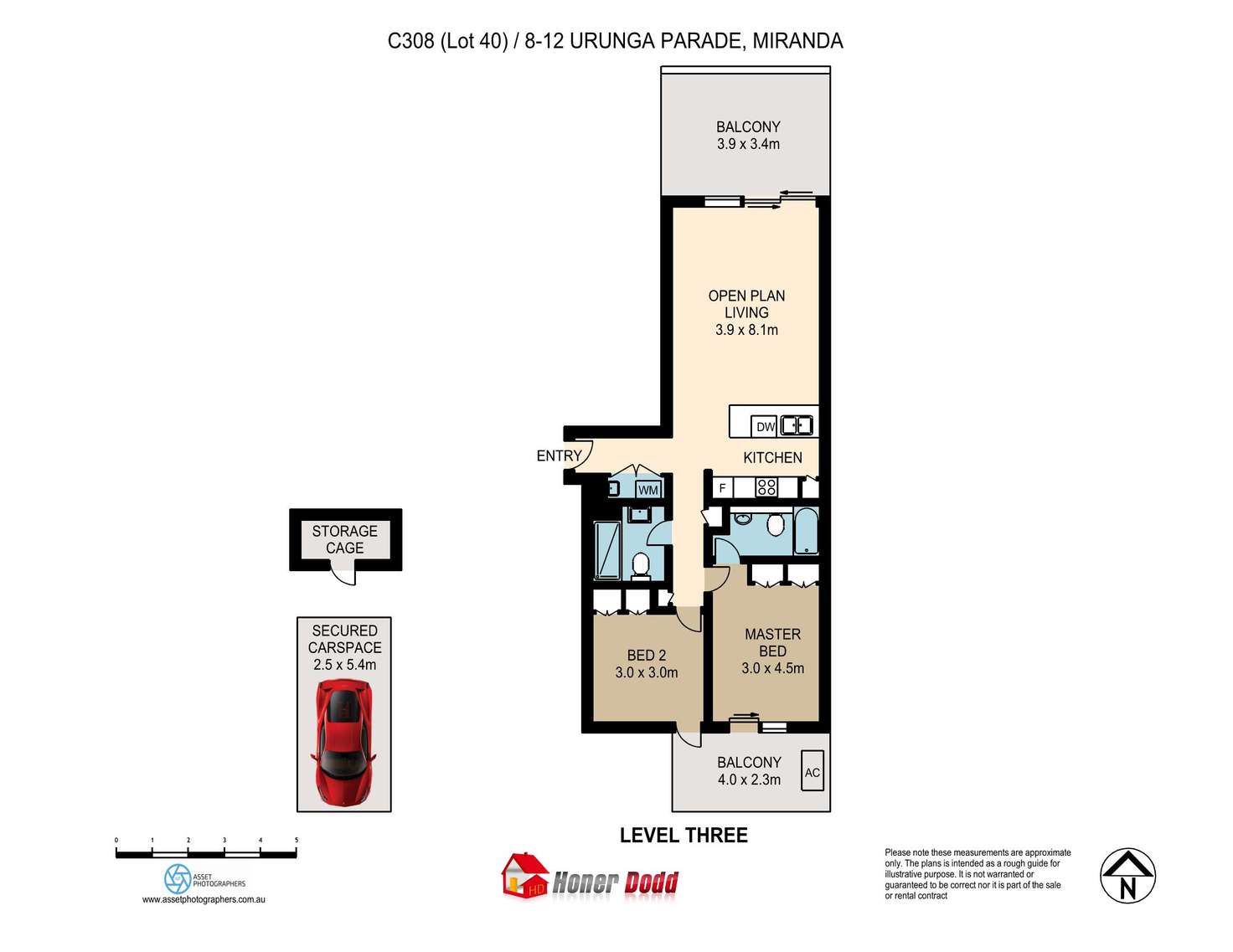 Floorplan of Homely apartment listing, 2br/8-12 Urunga Parade, Miranda NSW 2228