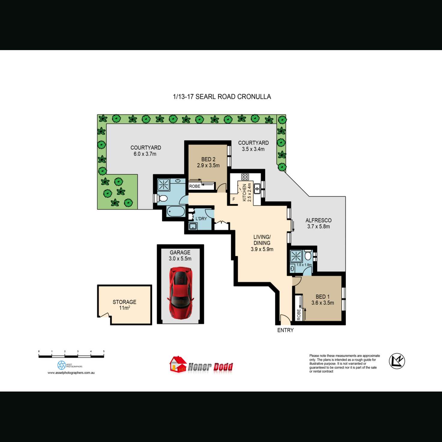 Floorplan of Homely apartment listing, 1/13-17 Searl Road, Cronulla NSW 2230
