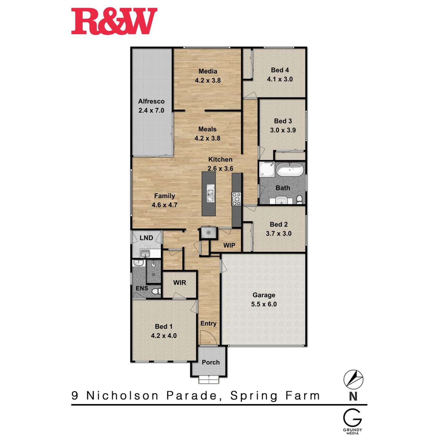Floorplan of Homely house listing, 9 Nicholson Parade, Spring Farm NSW 2570
