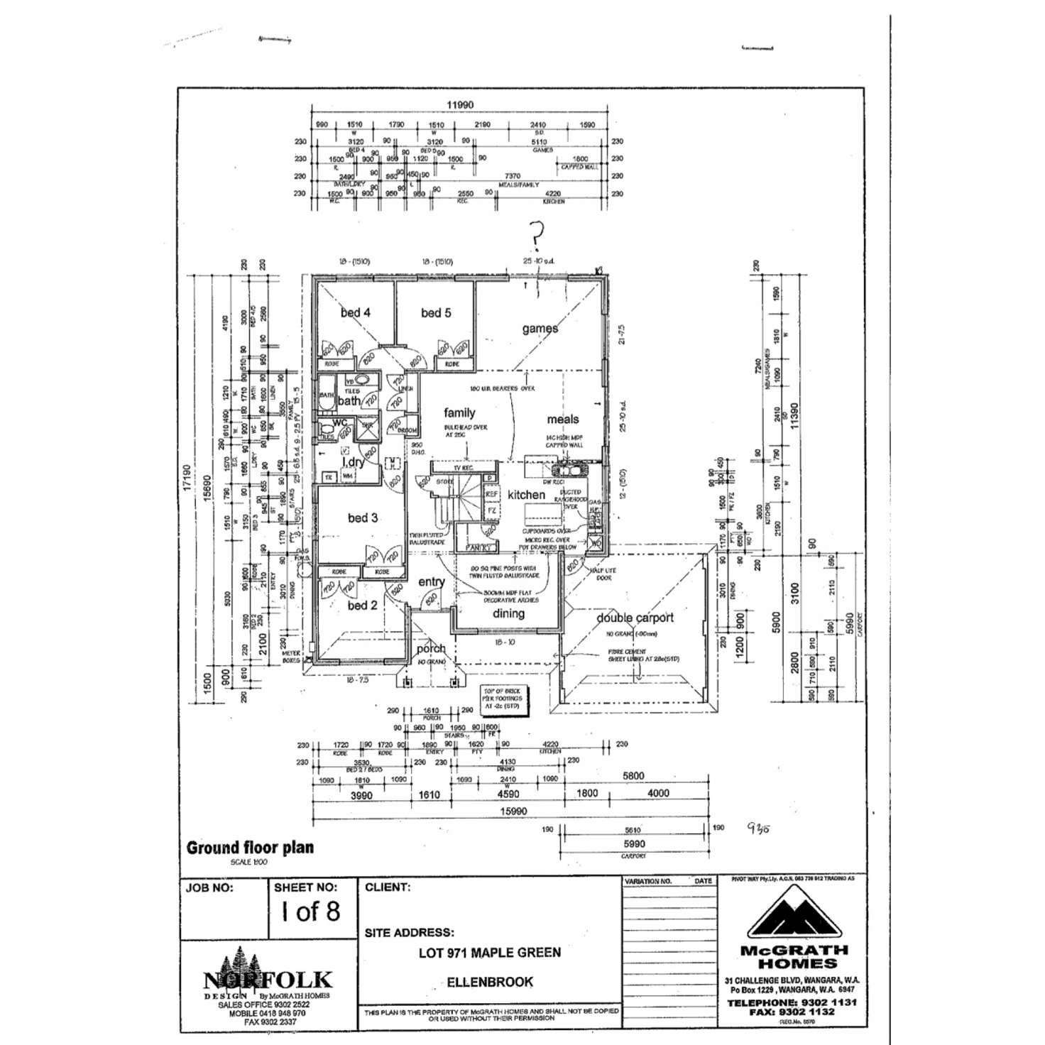 Floorplan of Homely house listing, 20 Maplewood Green, Ellenbrook WA 6069