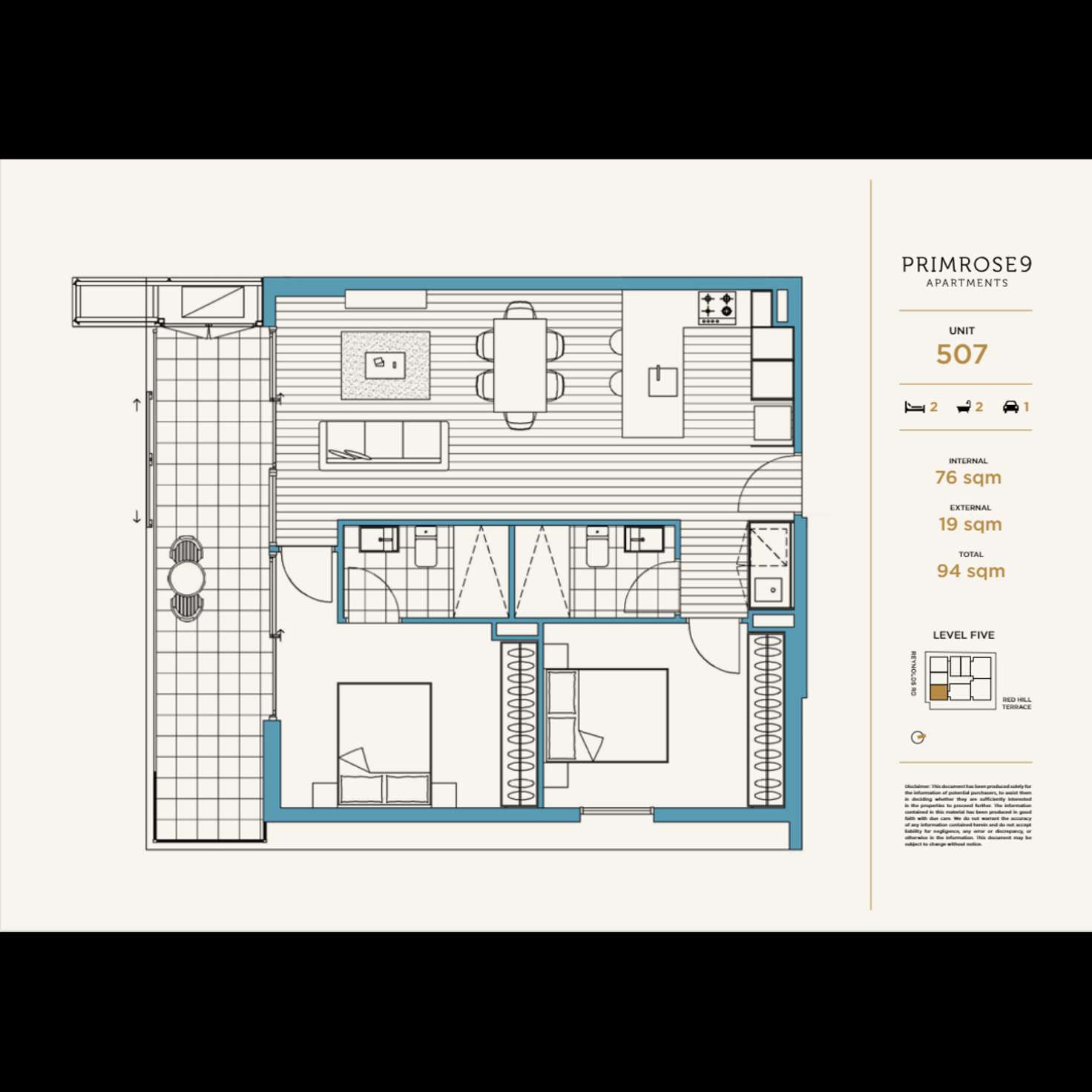 Floorplan of Homely apartment listing, 507/9 Red Hill Terrace, Doncaster East VIC 3109