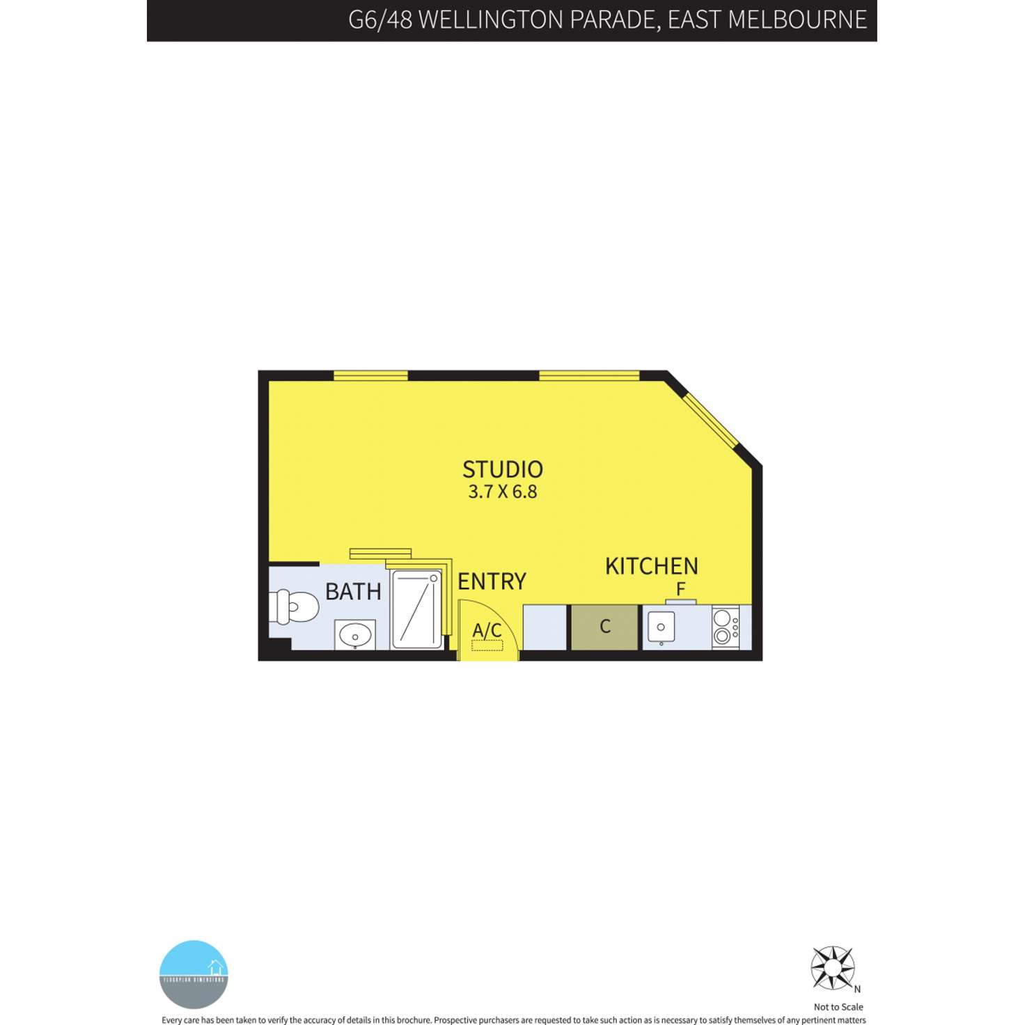 Floorplan of Homely apartment listing, 6/48 Wellington Parade, East Melbourne VIC 3002