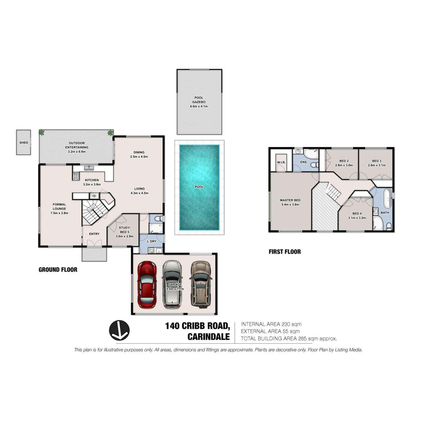 Floorplan of Homely house listing, 140 Cribb Road, Carindale QLD 4152