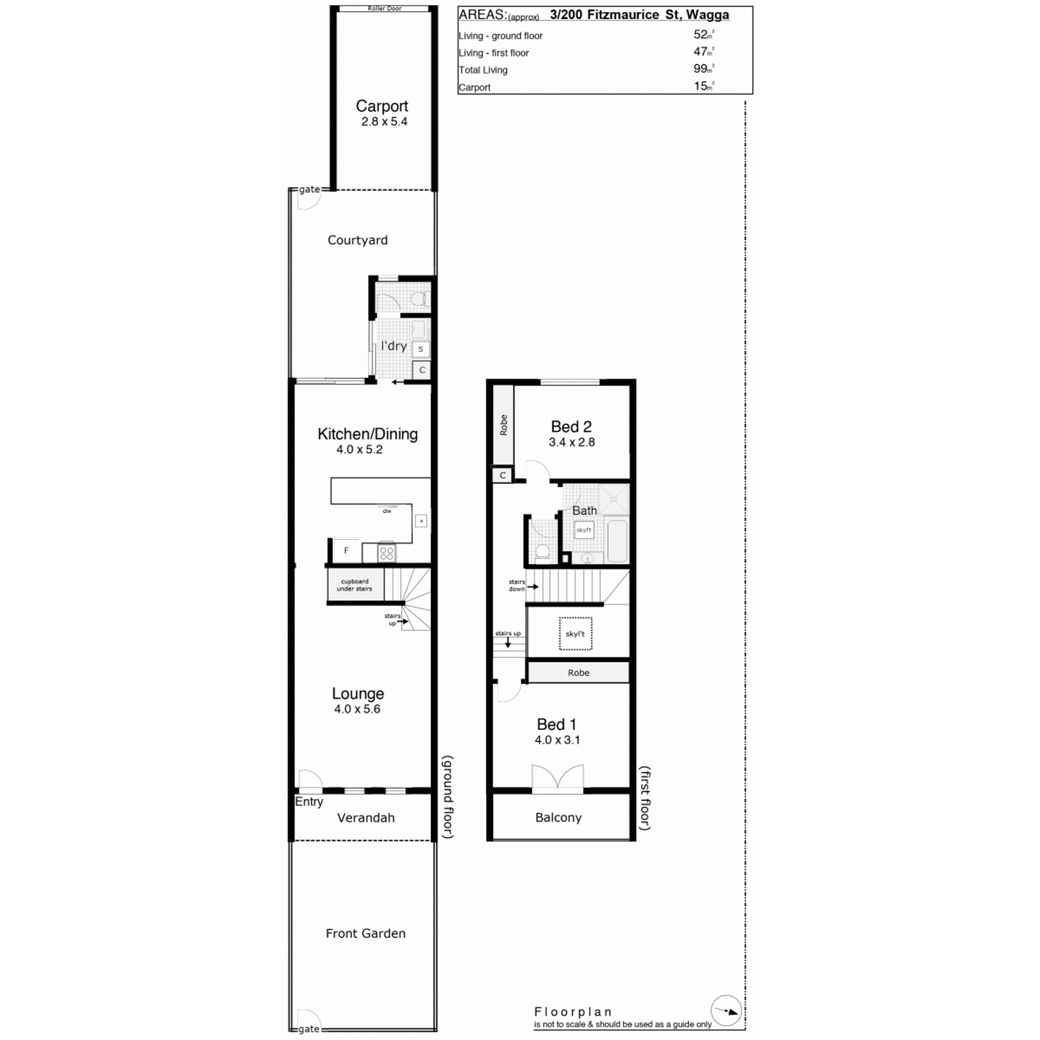 Floorplan of Homely unit listing, 3/200 Fitzmaurice Street, Wagga Wagga NSW 2650