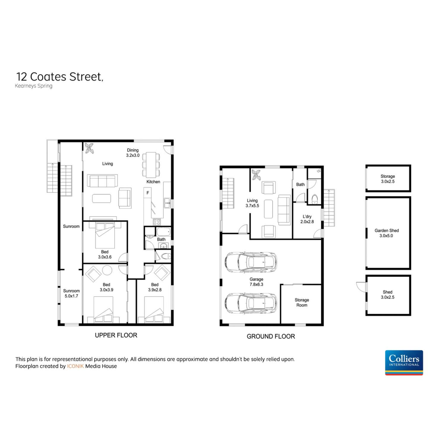Floorplan of Homely house listing, 12 Coates Street, Kearneys Spring QLD 4350