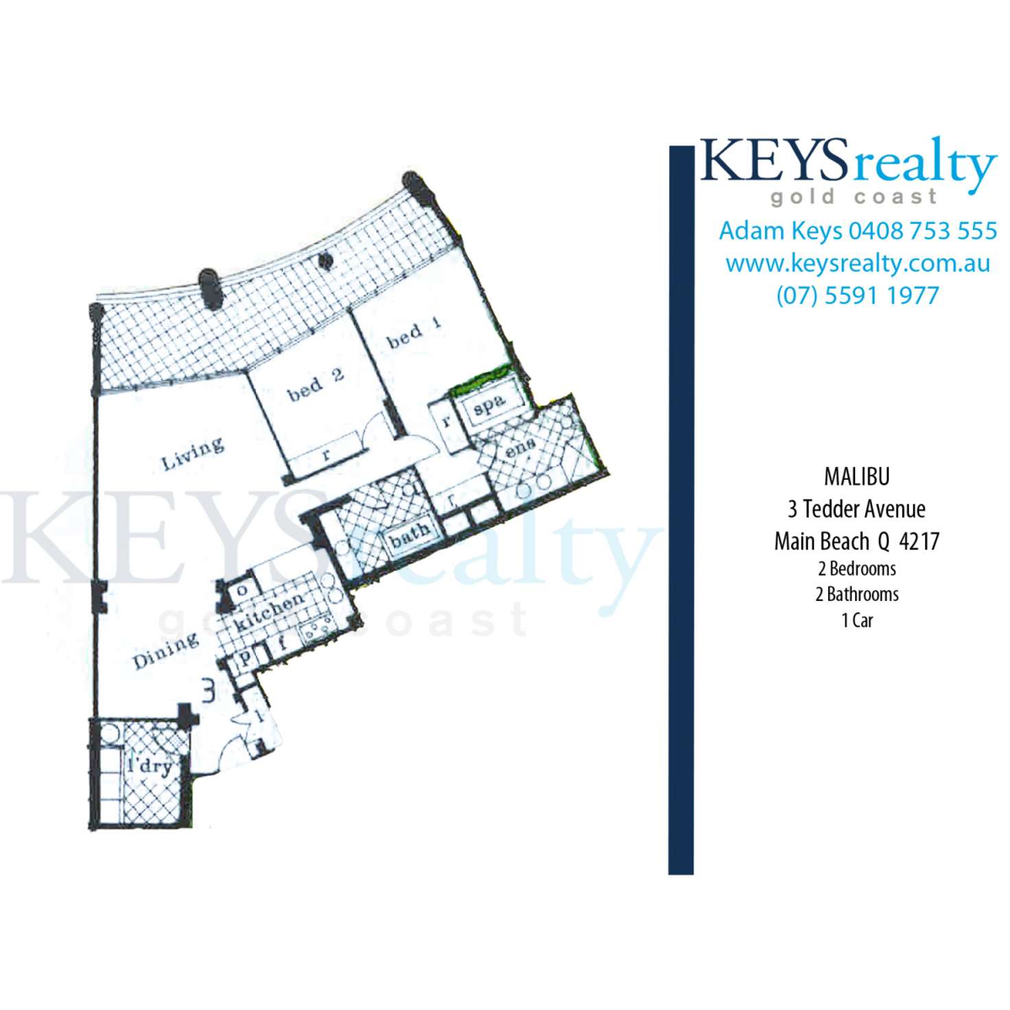 Floorplan of Homely apartment listing, 9/3 Tedder Avenue, Main Beach QLD 4217
