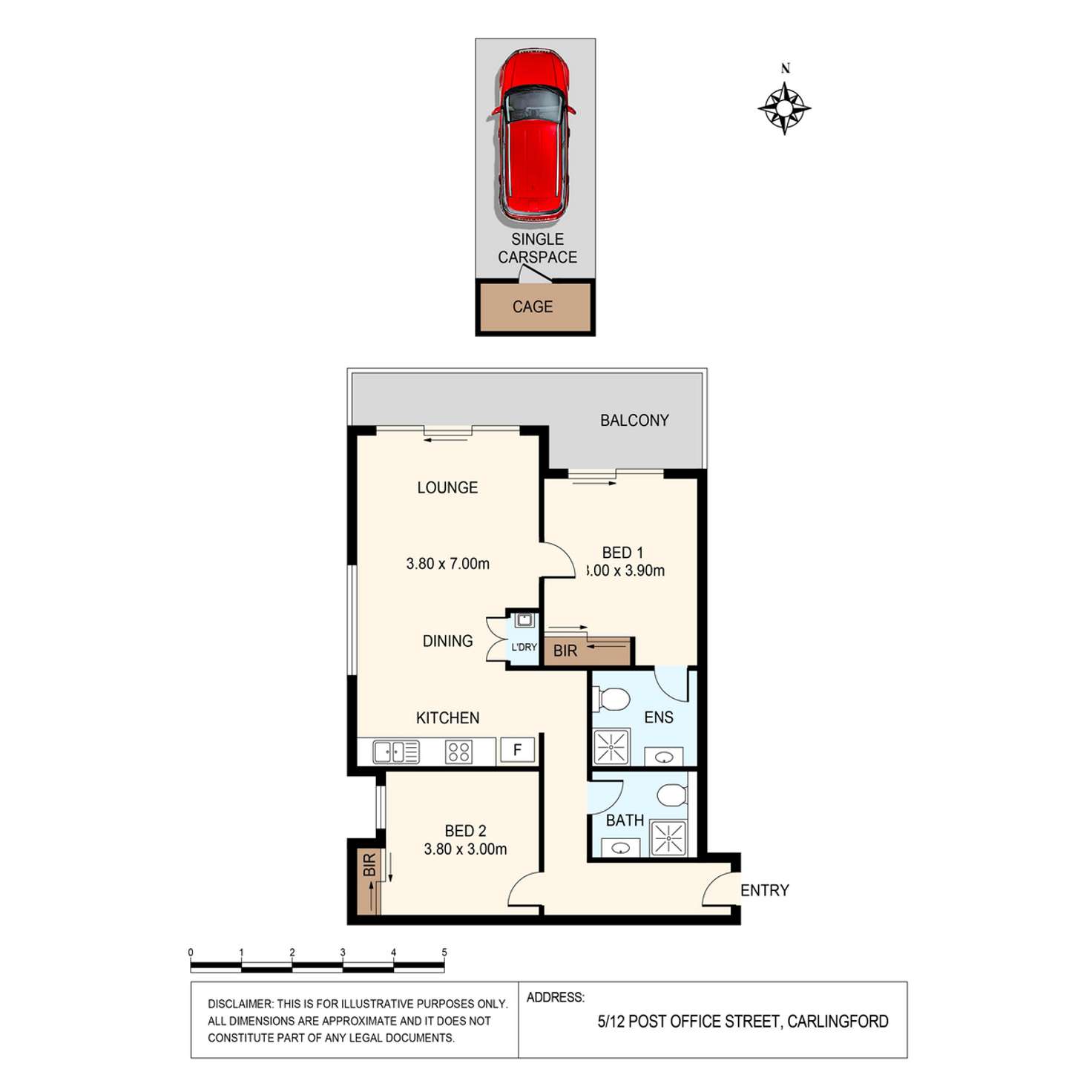 Floorplan of Homely apartment listing, 5/12-12A Post Office Street, Carlingford NSW 2118