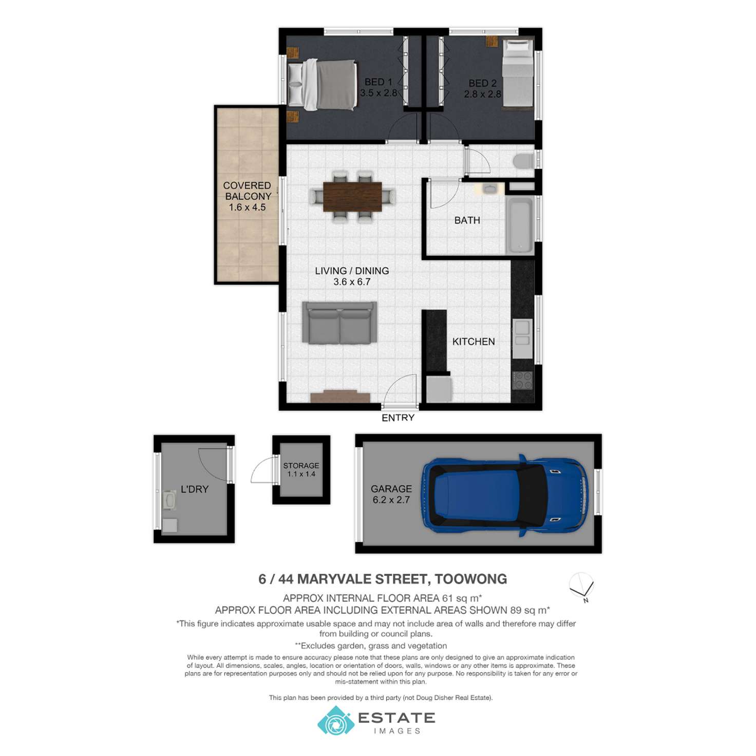 Floorplan of Homely unit listing, 6/44 Maryvale Street, Toowong QLD 4066