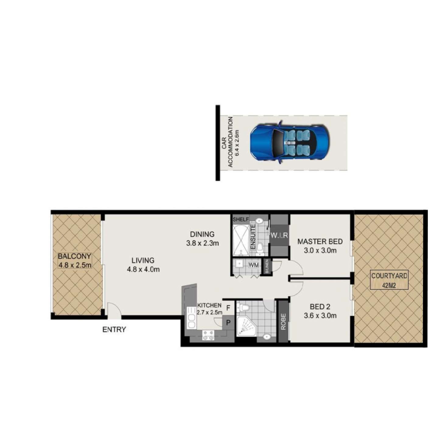 Floorplan of Homely unit listing, 14/31 Twine Street, Spring Hill QLD 4000