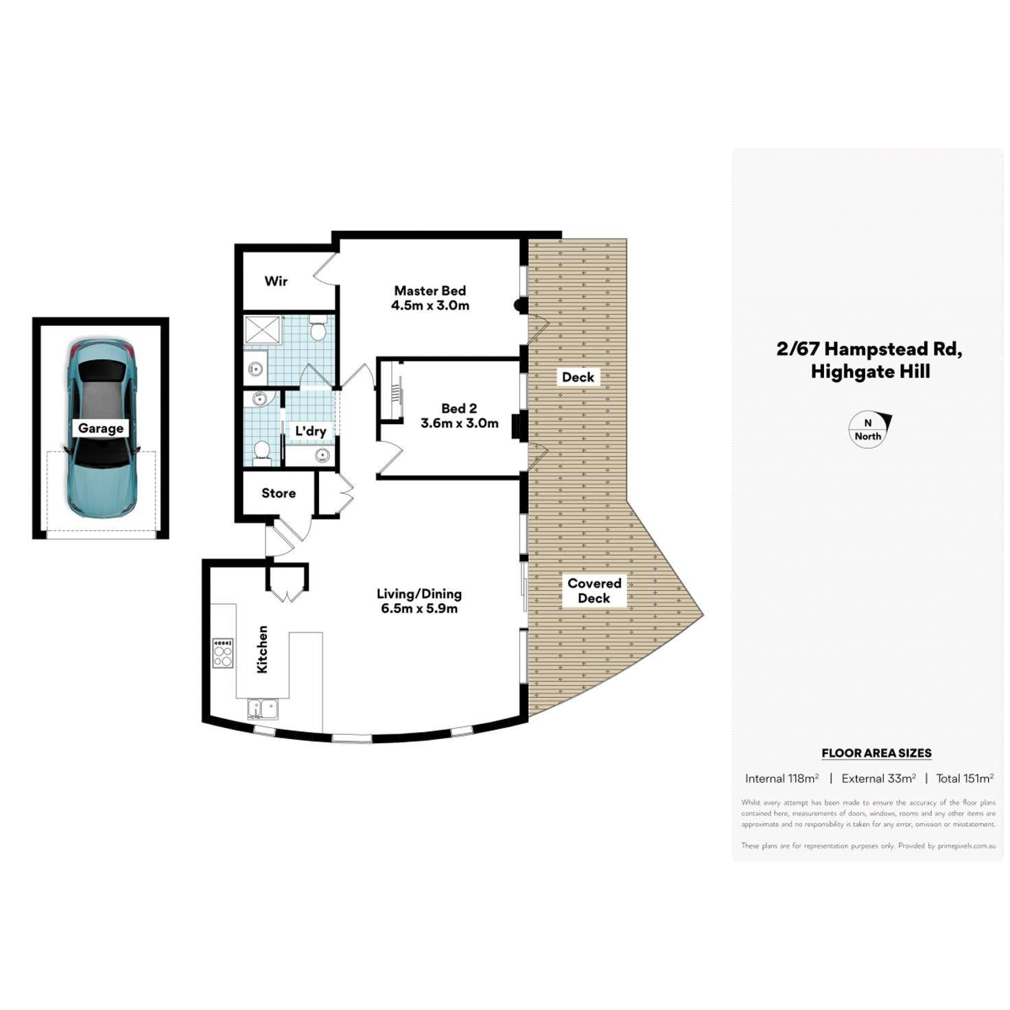 Floorplan of Homely unit listing, 2/67 Hampstead Road, Highgate Hill QLD 4101