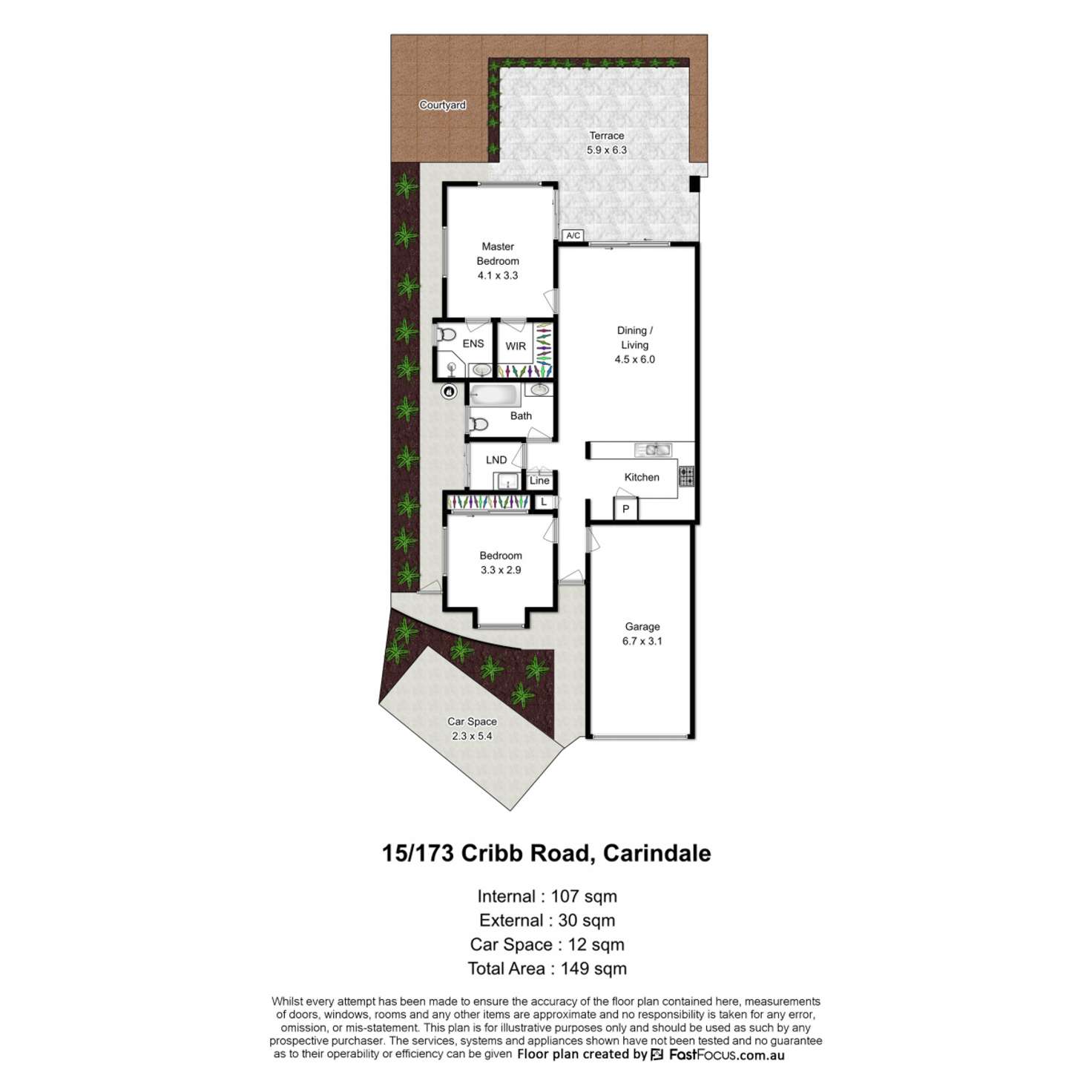 Floorplan of Homely unit listing, 15/173 Cribb Road, Carindale QLD 4152